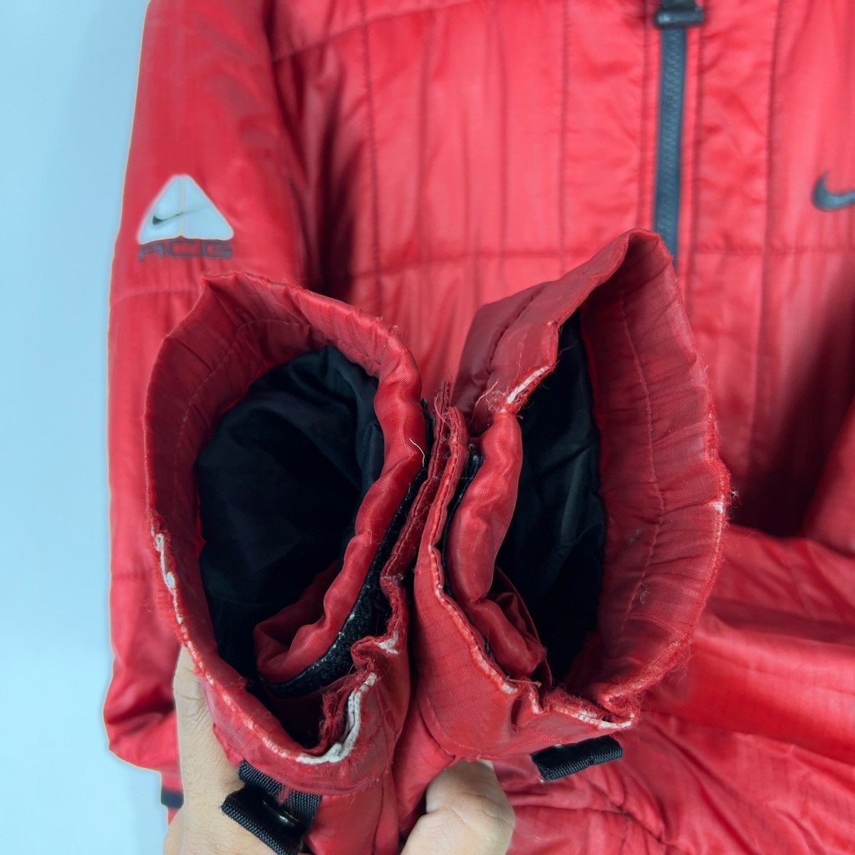 Nike Vintage Nike ACG Thermal Layer 2 Jacket Red Y2K Techwear L Size US L / EU 52-54 / 3 - 18 Thumbnail