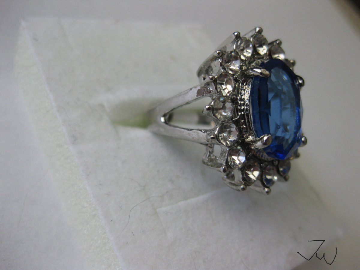 Handmade Blue CZ Ring - Size 9 Size ONE SIZE - 3 Thumbnail