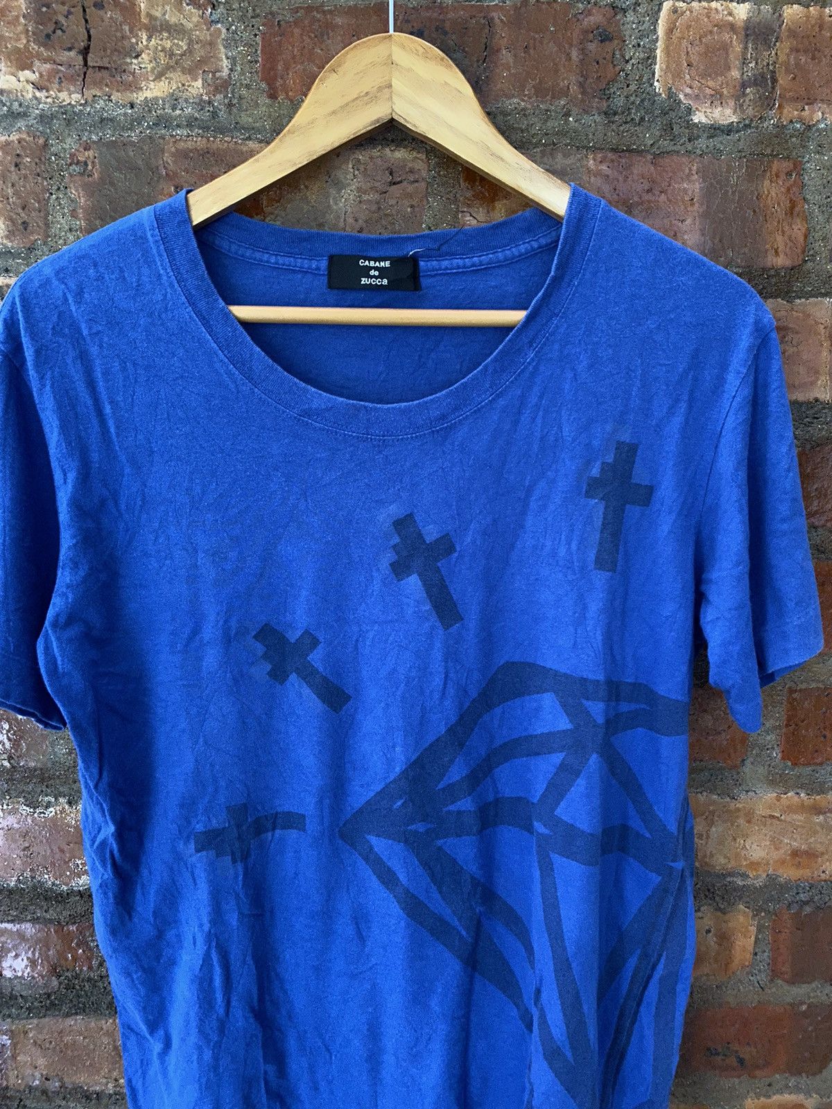 CABANE de ZUCCa × Final Home × Issey Miyake Vtg ZUCCA cross and diamond tee Size US M / EU 48-50 / 2 - 3 Thumbnail