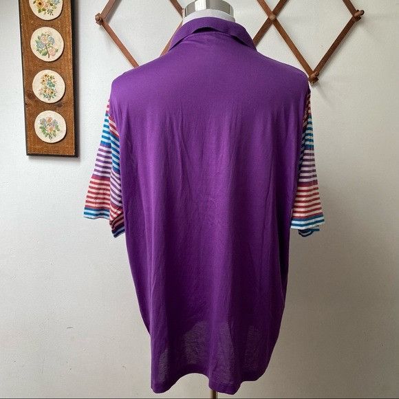 Vintage Vintage 90s Pima Cotton Striped Sleeve Polo Made In USA Size US XL / EU 56 / 4 - 9 Thumbnail