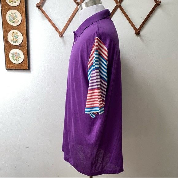Vintage Vintage 90s Pima Cotton Striped Sleeve Polo Made In USA Size US XL / EU 56 / 4 - 10 Thumbnail