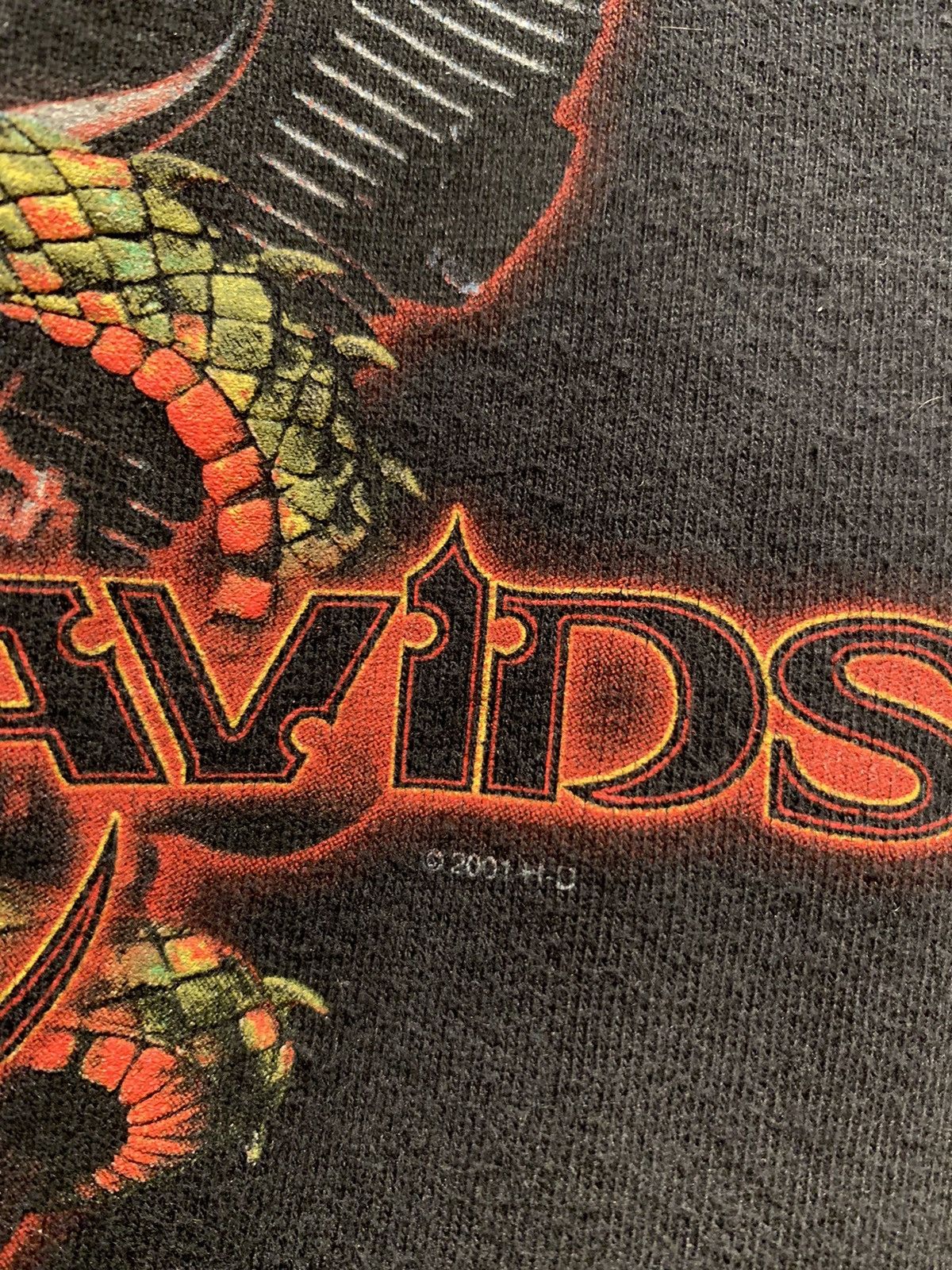 Harley Davidson × Vintage *RARE* Vintage Harley Davidson Dragon USA-Made T-Shirt - M Size US M / EU 48-50 / 2 - 6 Thumbnail