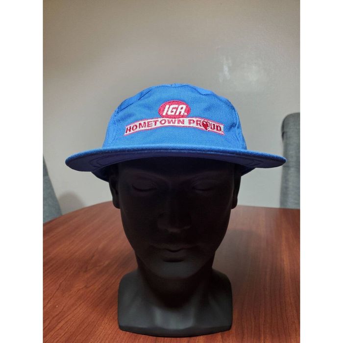 Hat Vintage IGA Grocery "Hometown Proud" 5 Panel Hat Blue Cap | Grailed