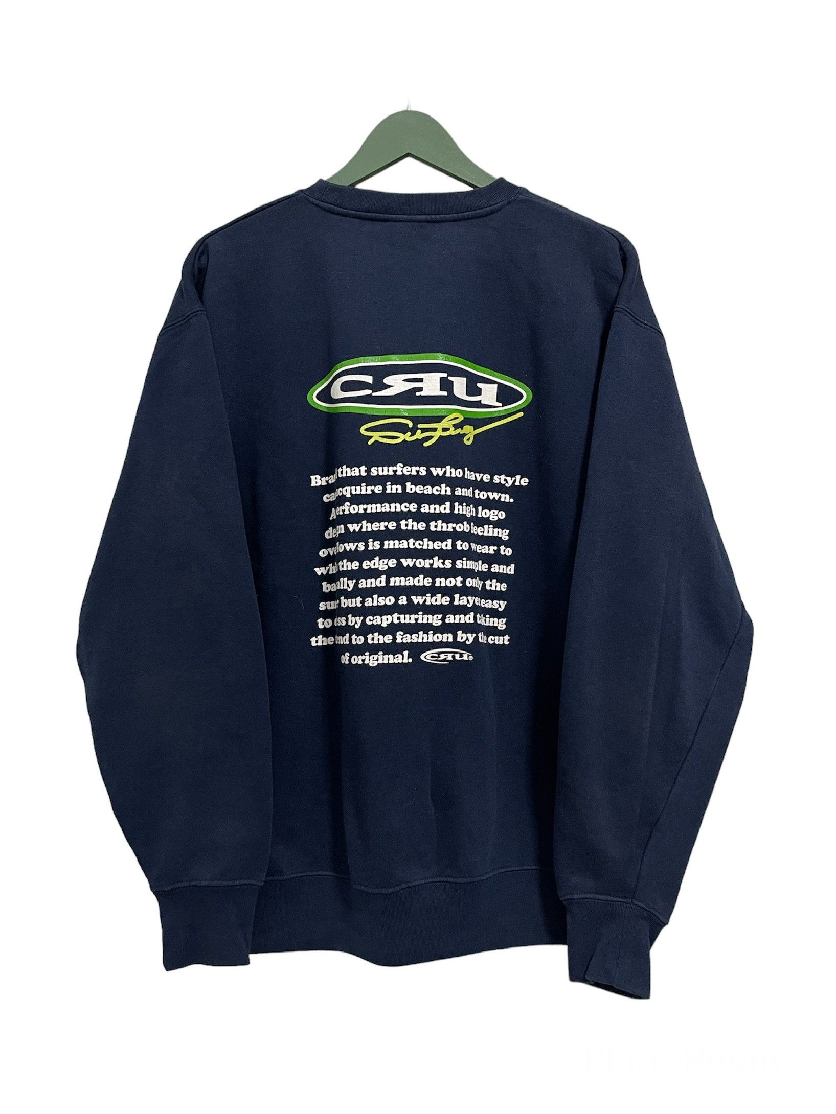 Japanese Brand × Vintage Vintage CRU Surfing Poem Crewneck Sweatshirt Size US L / EU 52-54 / 3 - 1 Thumbnail