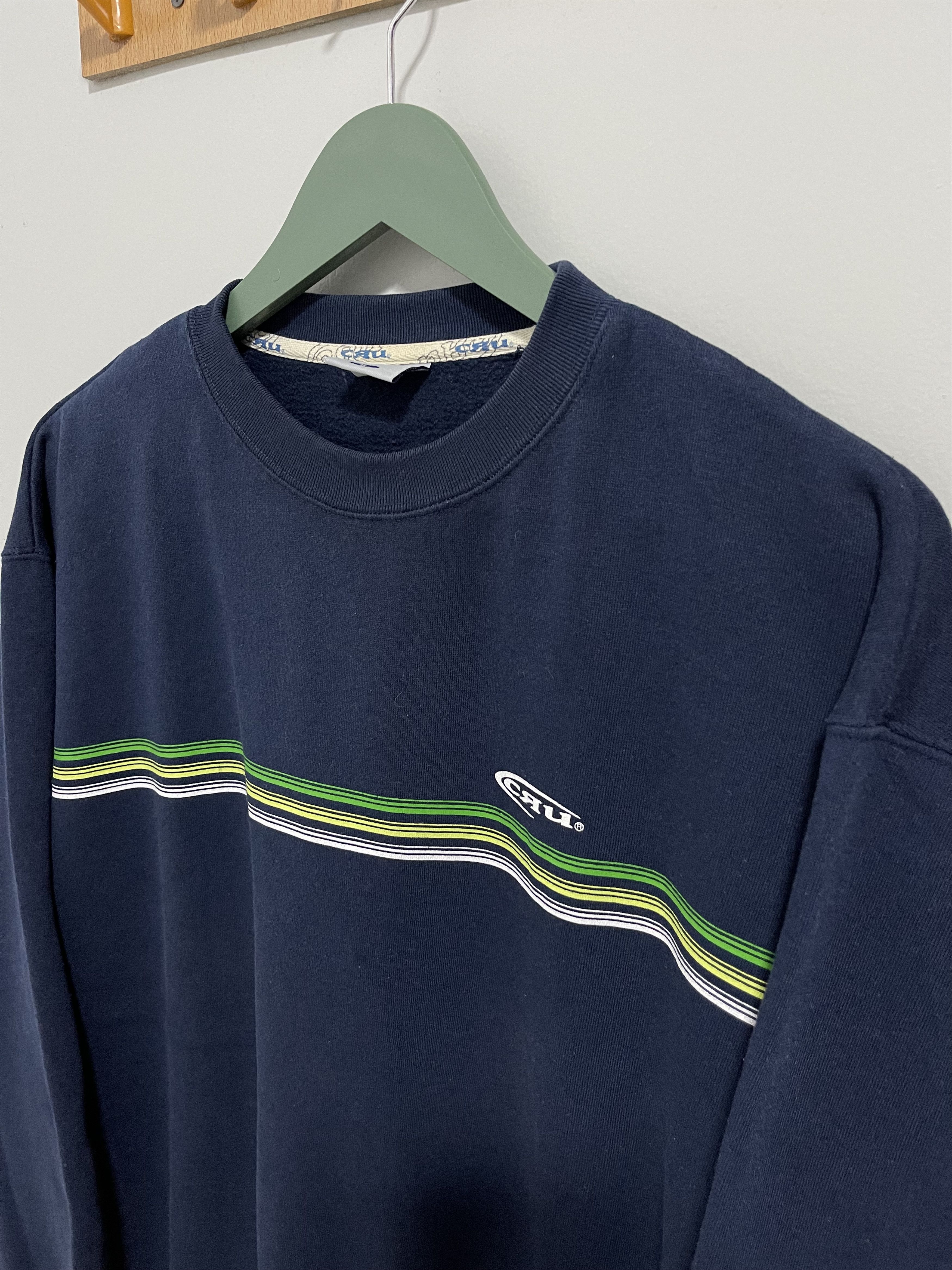 Japanese Brand × Vintage Vintage CRU Surfing Poem Crewneck Sweatshirt Size US L / EU 52-54 / 3 - 6 Thumbnail