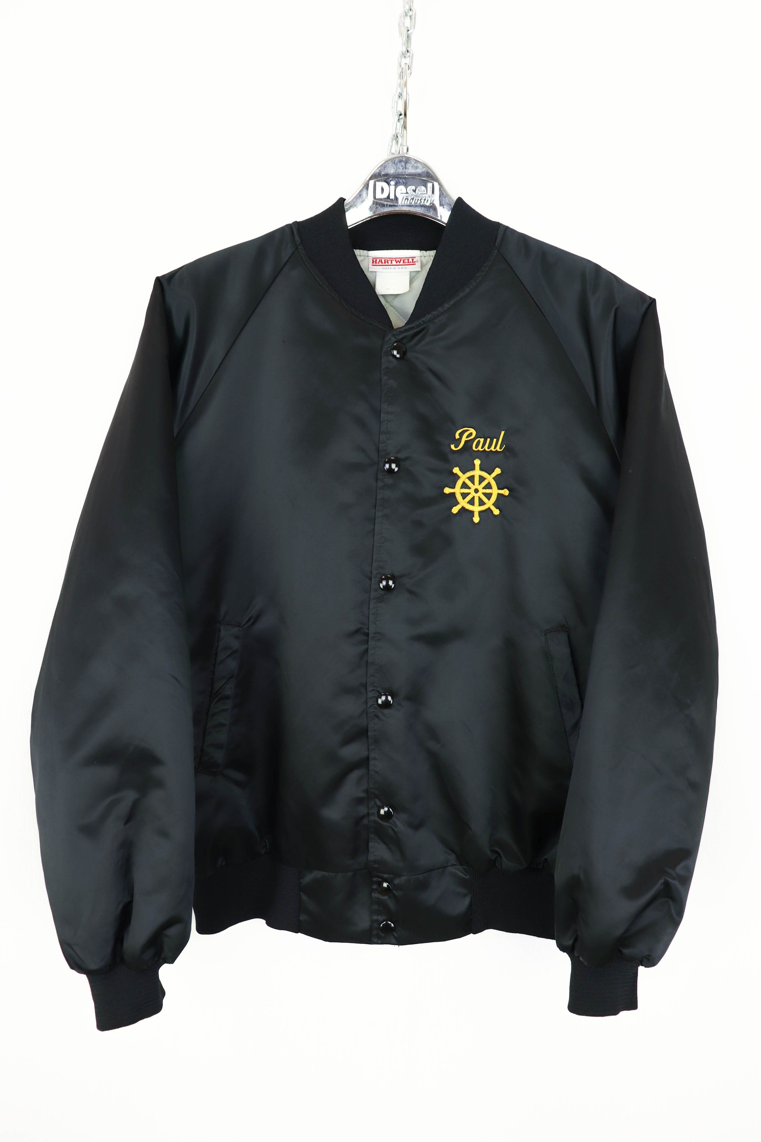 Vintage Hartwell Maid of Iowa Vintage USA Black Satin Bomber Jacket Size US M / EU 48-50 / 2 - 2 Thumbnail