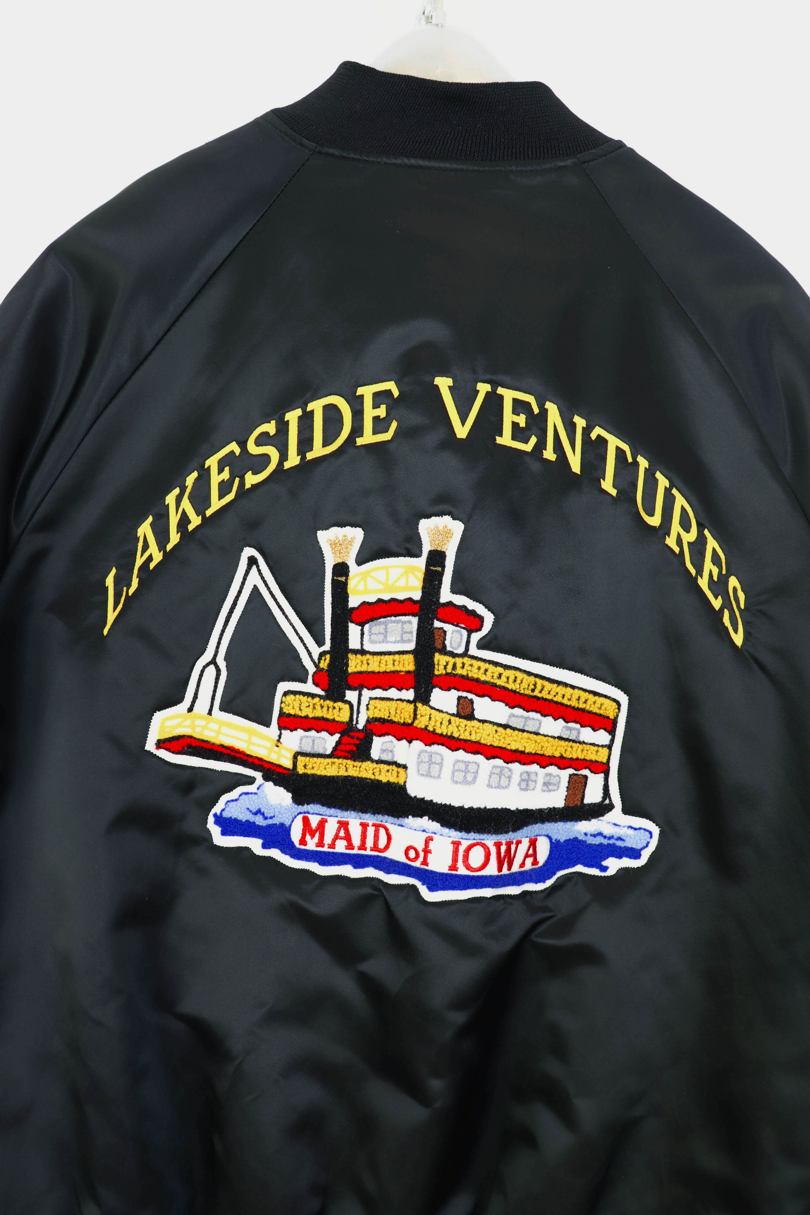 Vintage Hartwell Maid of Iowa Vintage USA Black Satin Bomber Jacket Size US M / EU 48-50 / 2 - 3 Thumbnail
