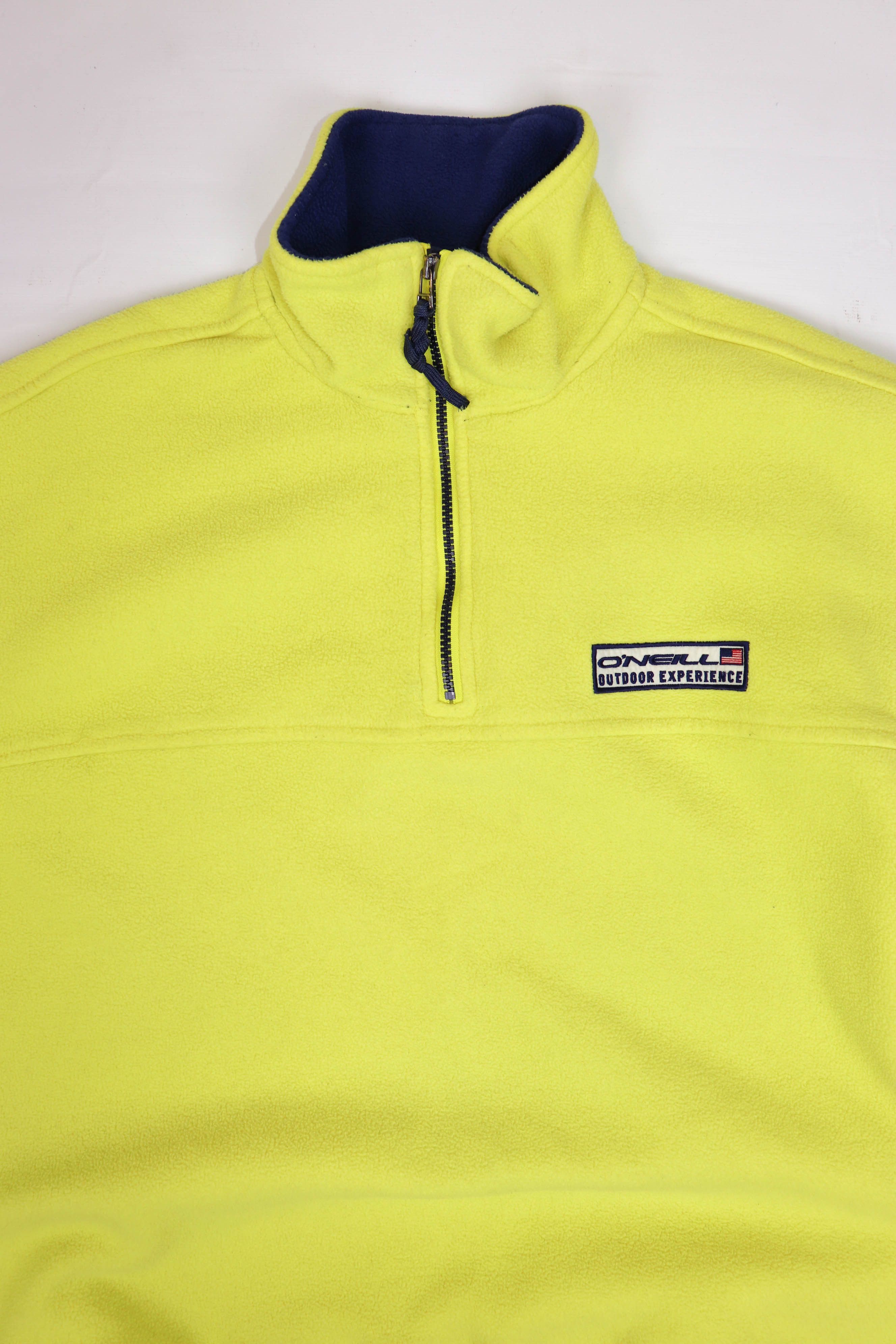 O'Neill Vintage O'NEILL Santa Cruz Yellow 1/3 Zip Fleece Pullover Size US L / EU 52-54 / 3 - 3 Thumbnail