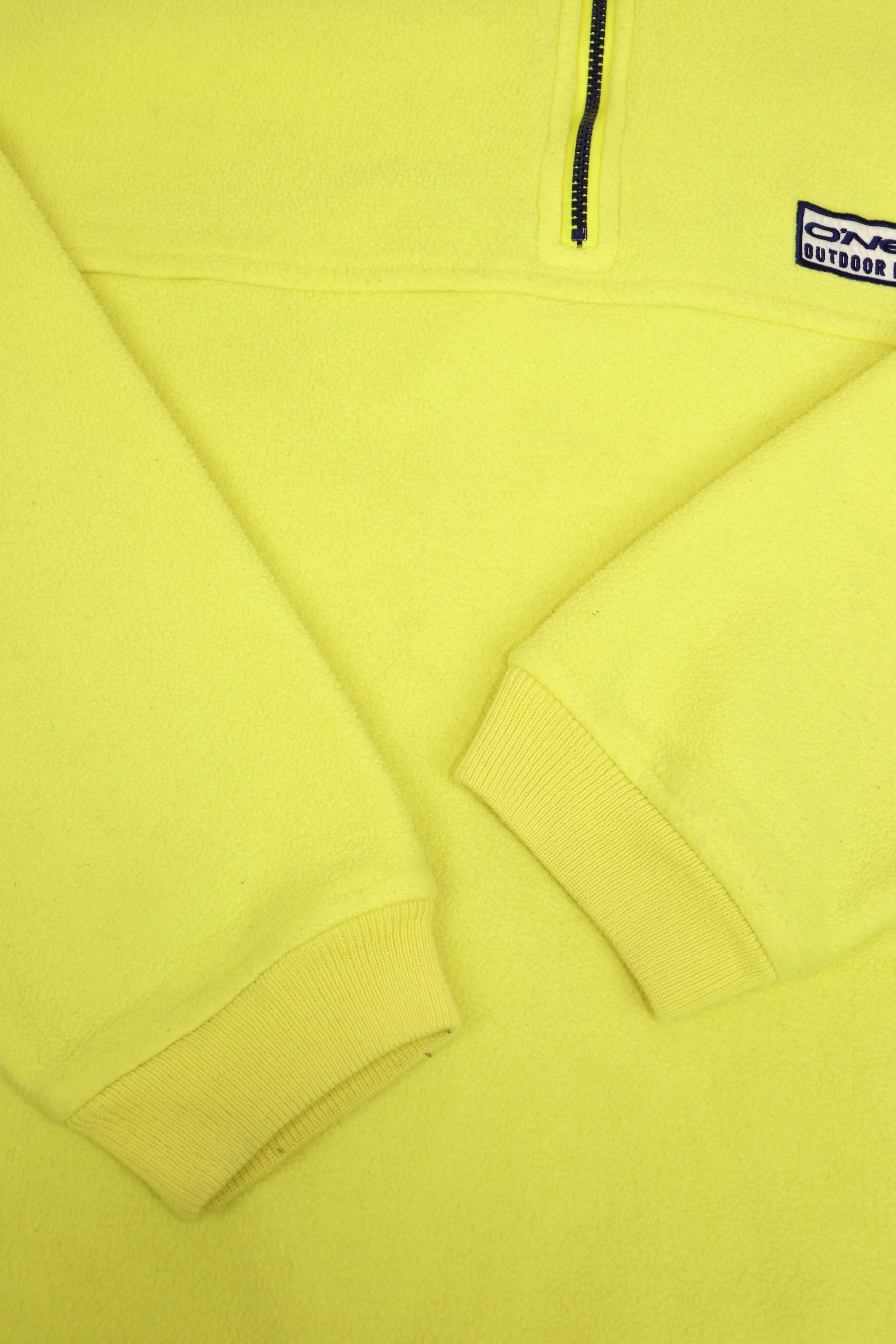 O'Neill Vintage O'NEILL Santa Cruz Yellow 1/3 Zip Fleece Pullover Size US L / EU 52-54 / 3 - 6 Thumbnail
