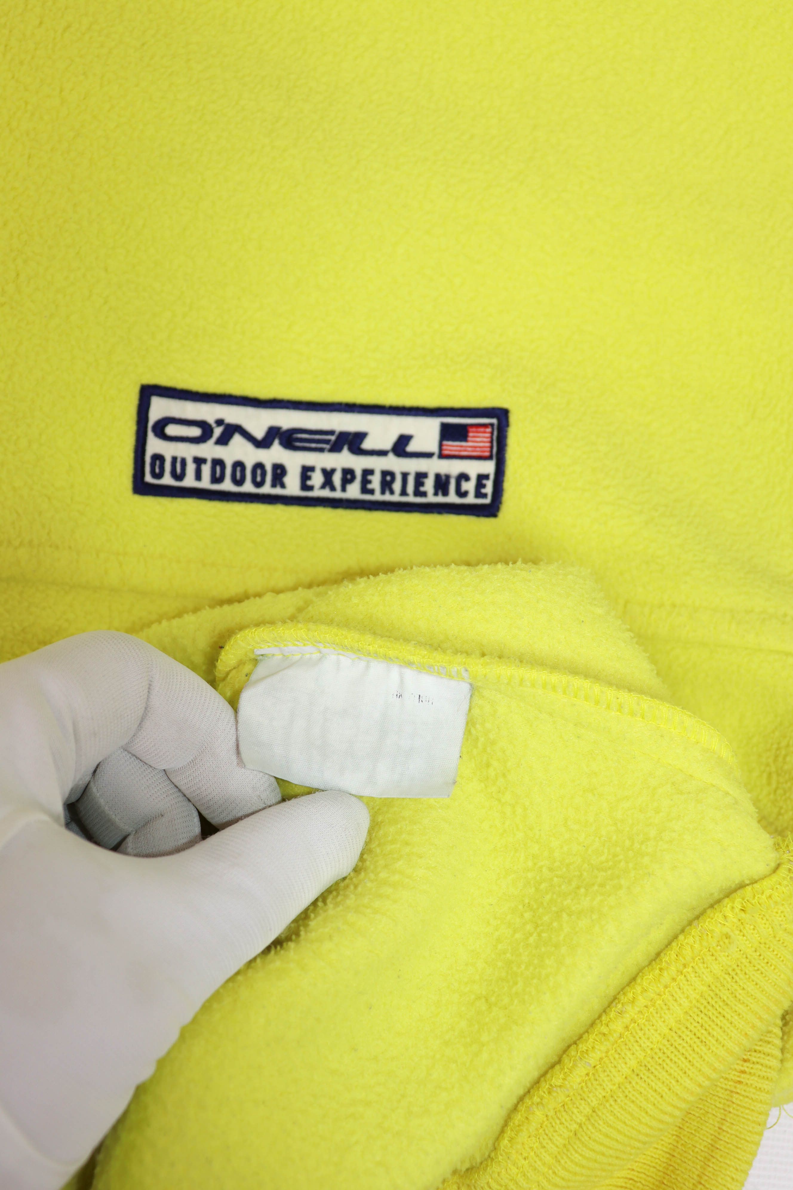 O'Neill Vintage O'NEILL Santa Cruz Yellow 1/3 Zip Fleece Pullover Size US L / EU 52-54 / 3 - 10 Thumbnail