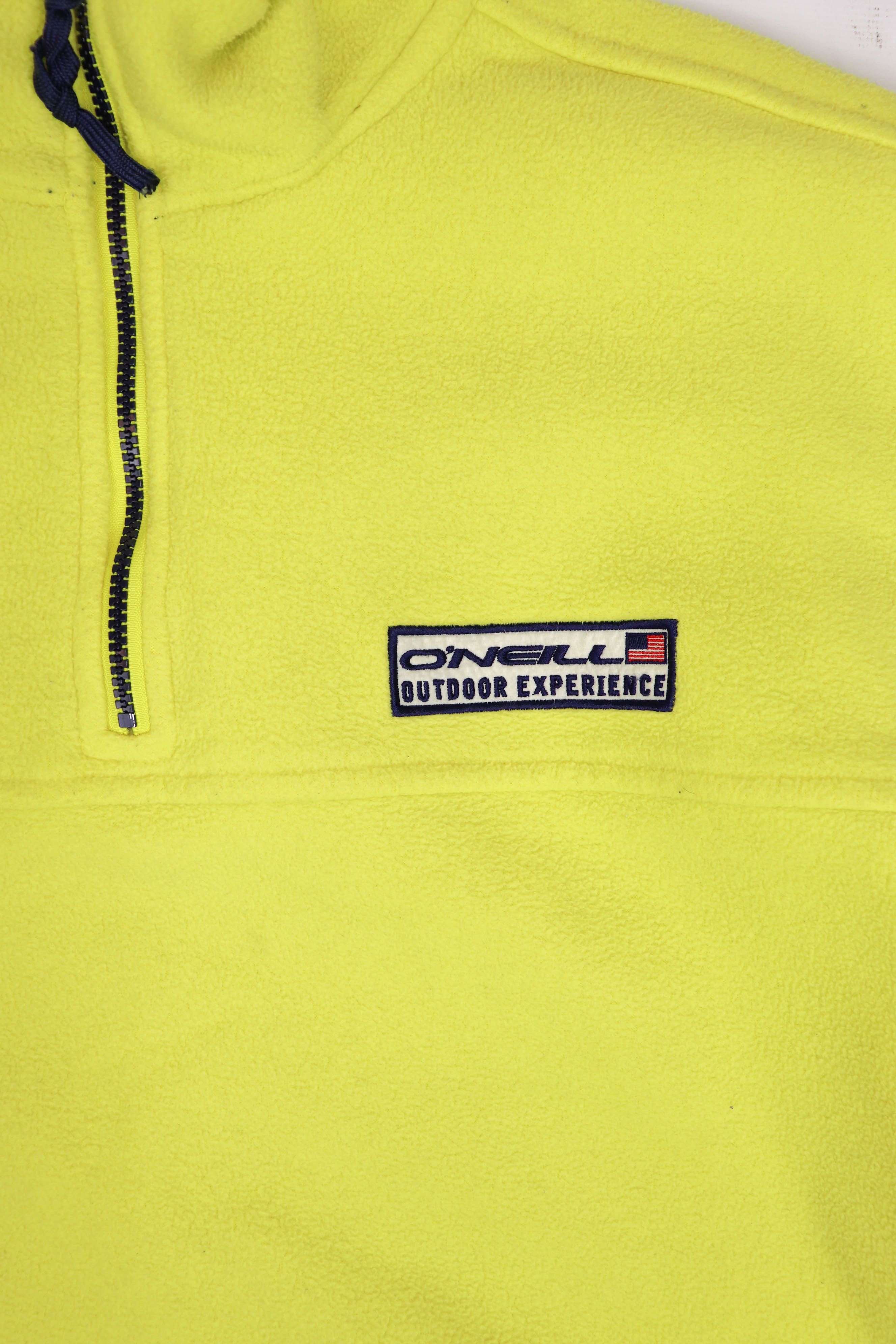 O'Neill Vintage O'NEILL Santa Cruz Yellow 1/3 Zip Fleece Pullover Size US L / EU 52-54 / 3 - 5 Thumbnail