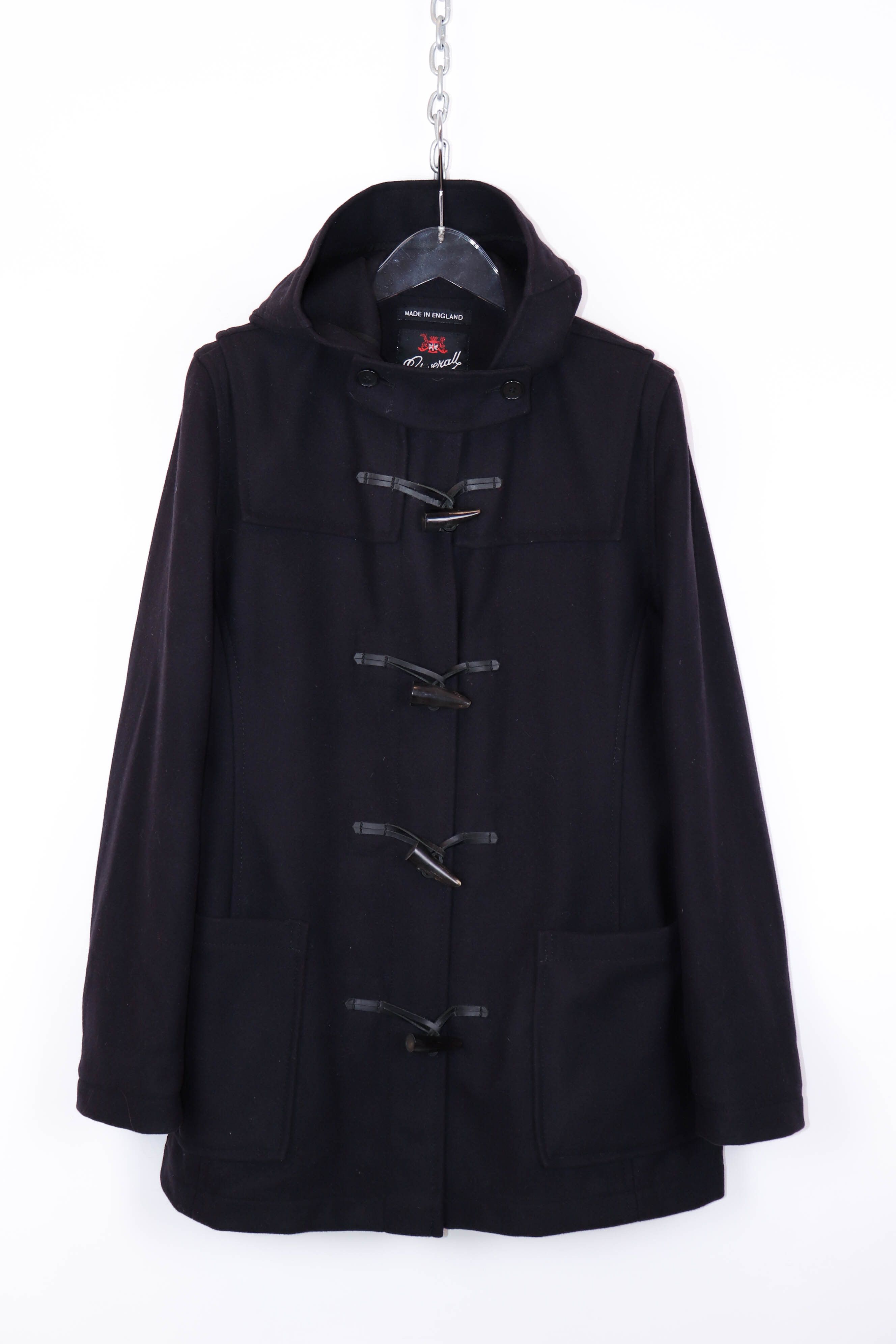 image of Gloverall Women's Dark Navy Blue Wool Duffle Coat (Size XL)