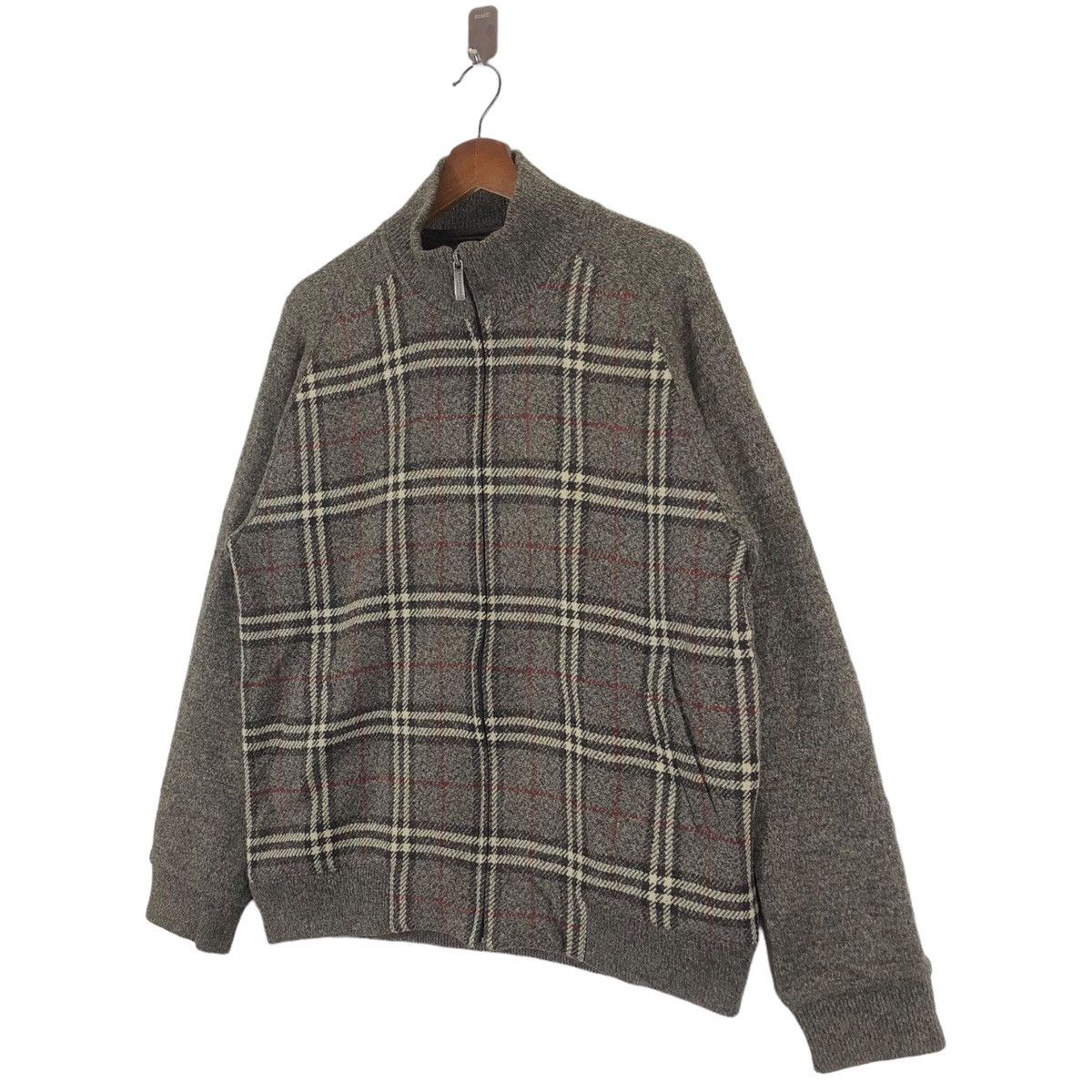 Burberry VINRAGE BURBERRY OF LONDON NOVA CHECK WOOL KNIT JACKET Size US L / EU 52-54 / 3 - 2 Thumbnail