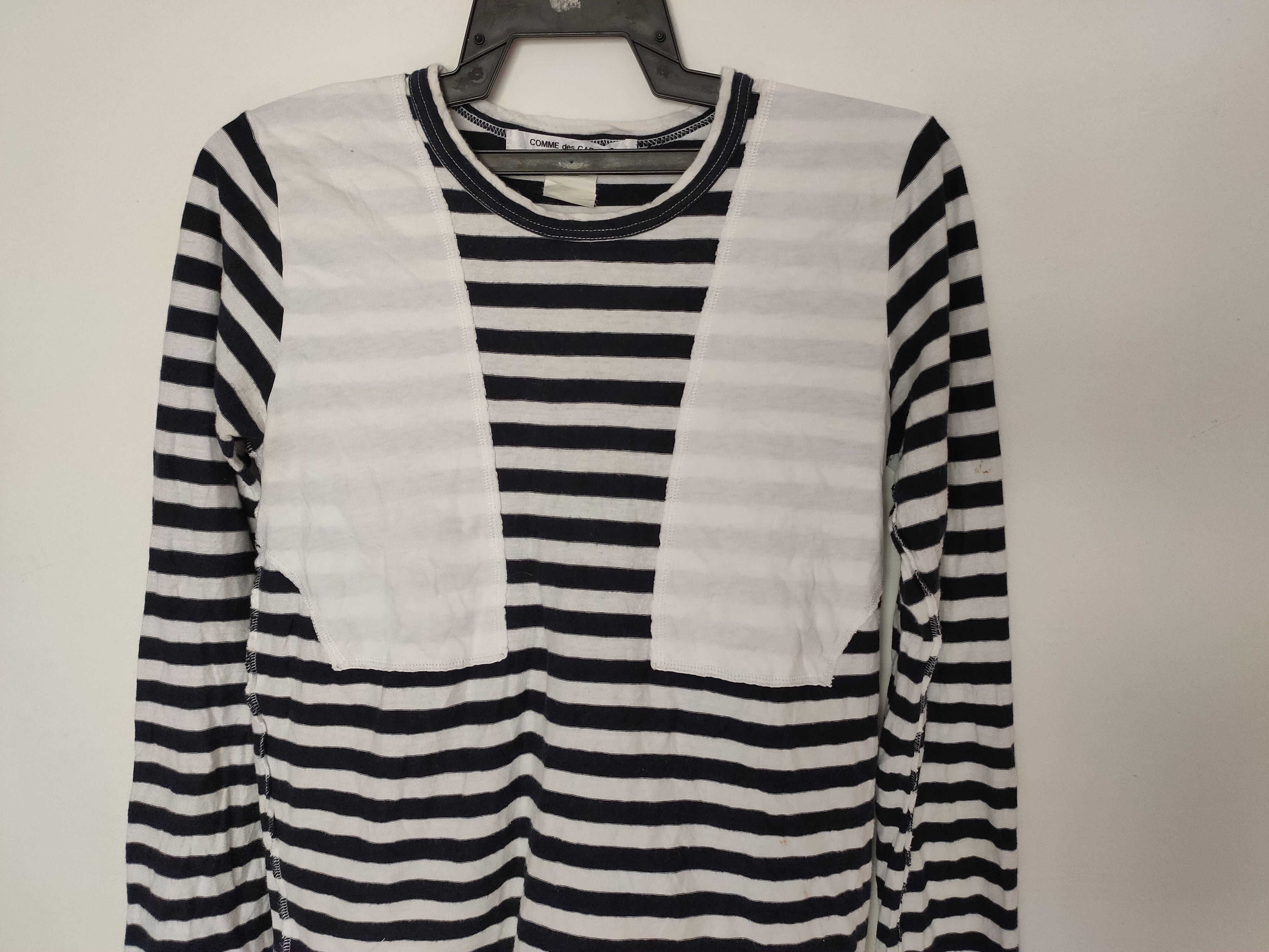 Comme des Garcons Japanese brand Comme Des Garcons Striped tshirt Size US S / EU 44-46 / 1 - 2 Thumbnail