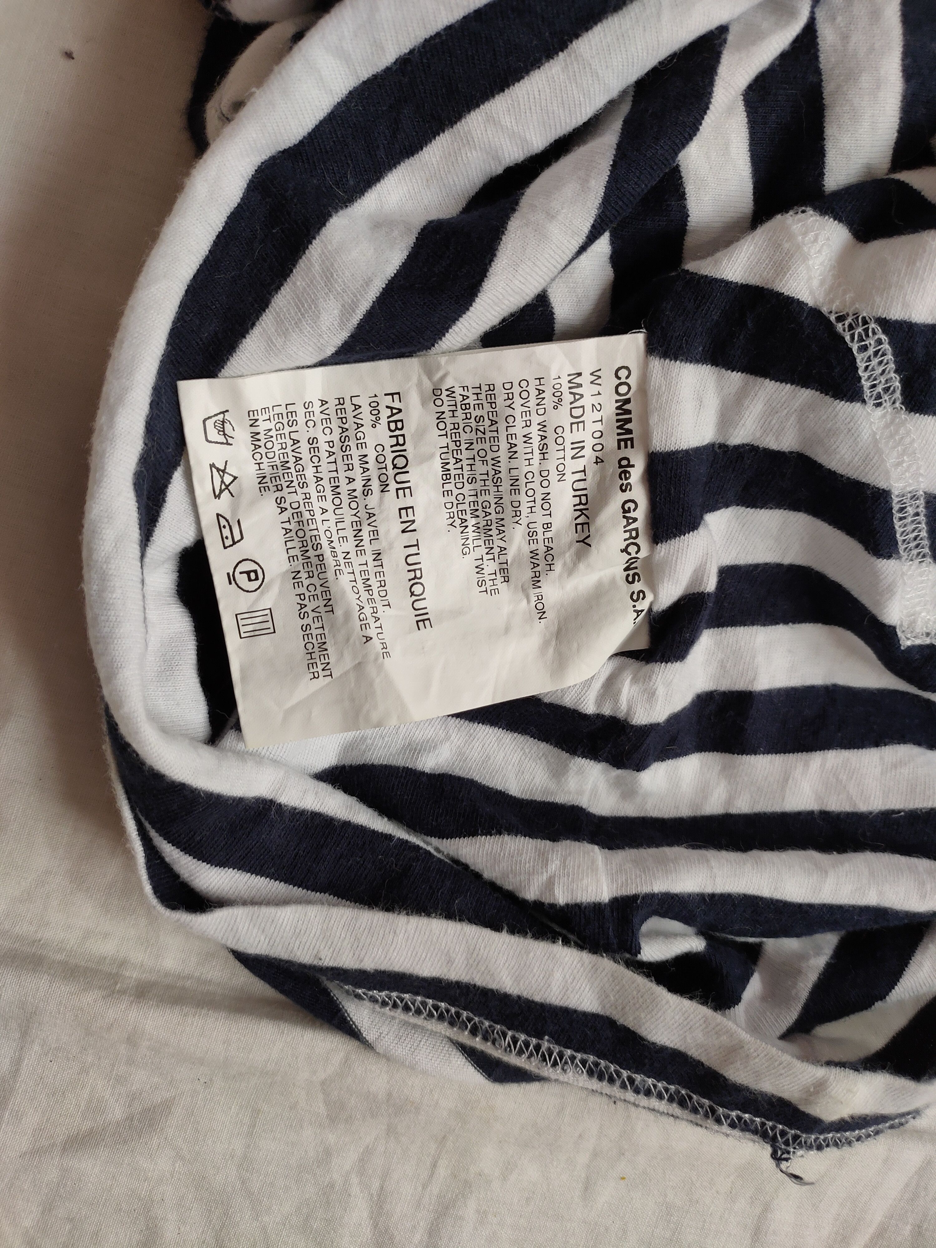 Comme des Garcons Japanese brand Comme Des Garcons Striped tshirt Size US S / EU 44-46 / 1 - 4 Thumbnail