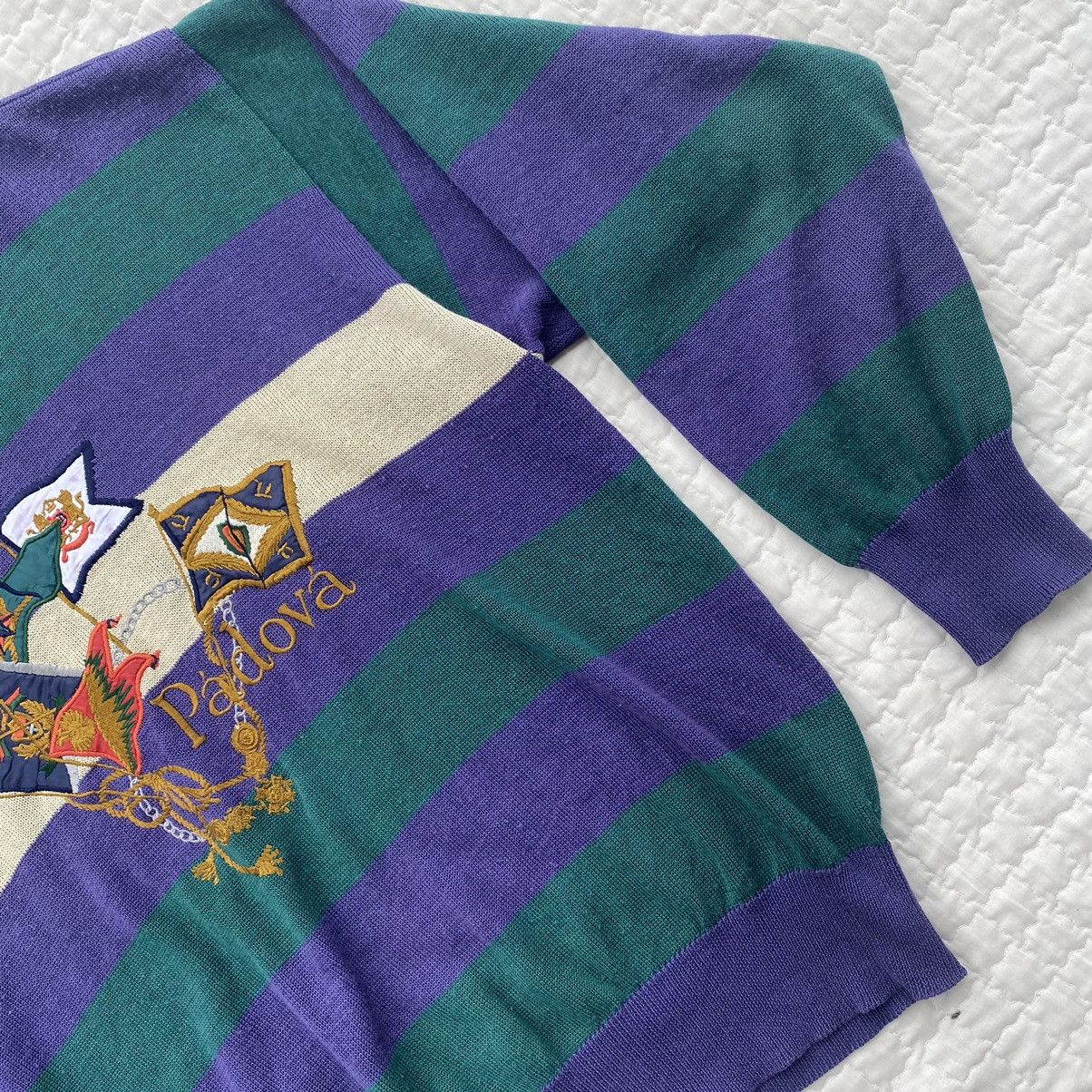 Japanese Brand Padova Embroidered Longsleeve Knitwear Size US L / EU 52-54 / 3 - 2 Thumbnail