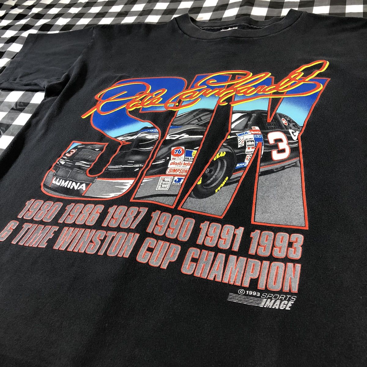 Vintage Dale Earnhardt 1993 NASCAR Chevy Winston Vintage Tee Size US L / EU 52-54 / 3 - 3 Thumbnail