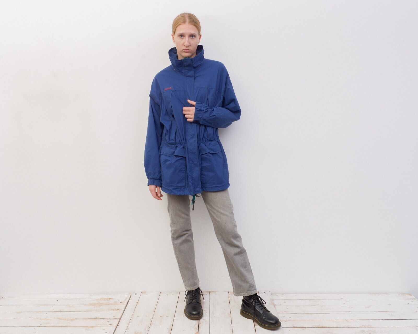 Columbia × Vintage XL Jacket Windbreaker 90s Sportswear Blue Green Coat Size XL / US 12-14 / IT 48-50 - 2 Thumbnail