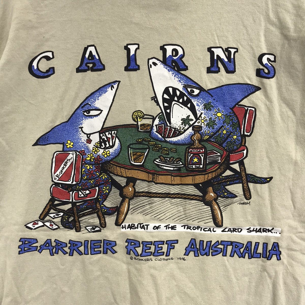 Vintage Vintage BONKERS AUSTRALIA CAIRNS Surf Hawaii Surfing T Shirt Size US M / EU 48-50 / 2 - 2 Thumbnail