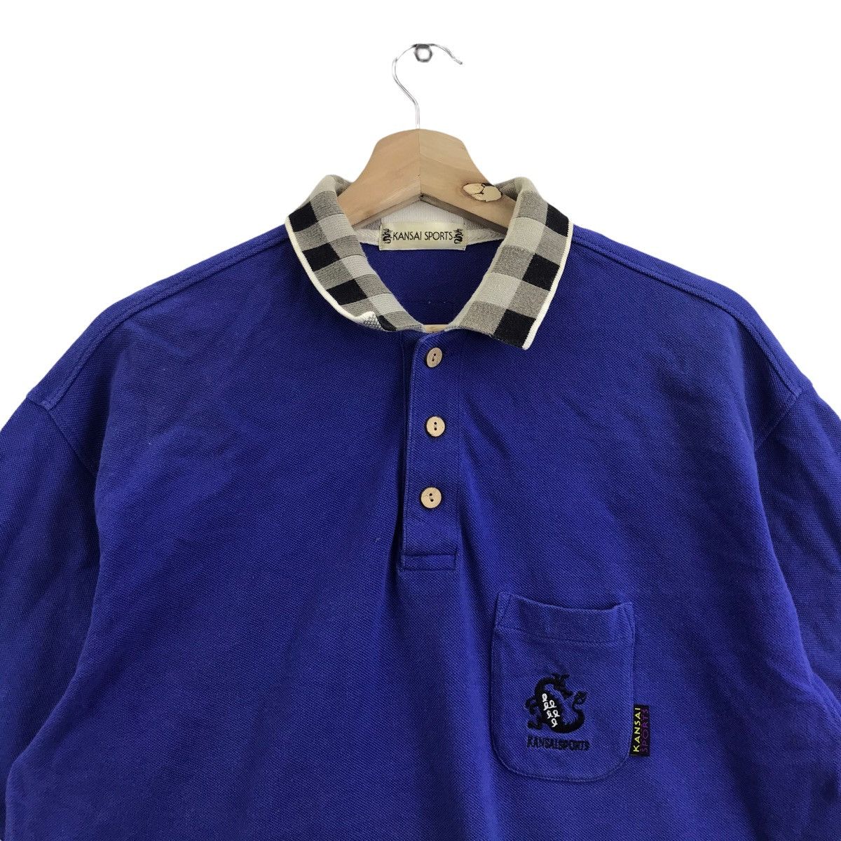 Kansai Yamamoto KANSAI SPORTS Kansai Yamamoto Japanese Brand Collar T Shirt Size US L / EU 52-54 / 3 - 2 Thumbnail