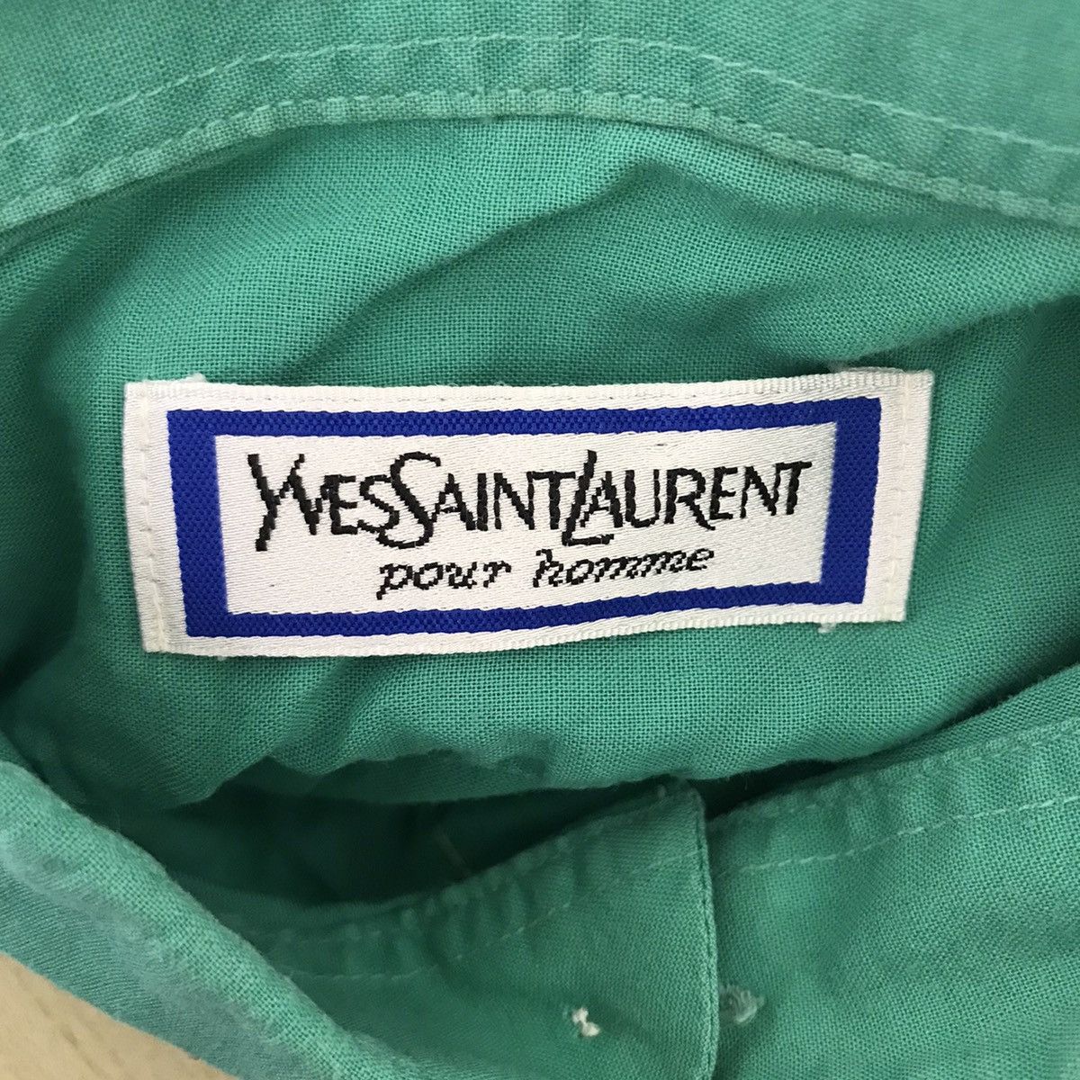 Yves Saint Laurent YVES SAINT LAURENT Ysl Pour Homme Embroidered Green Shirt Size US M / EU 48-50 / 2 - 4 Thumbnail