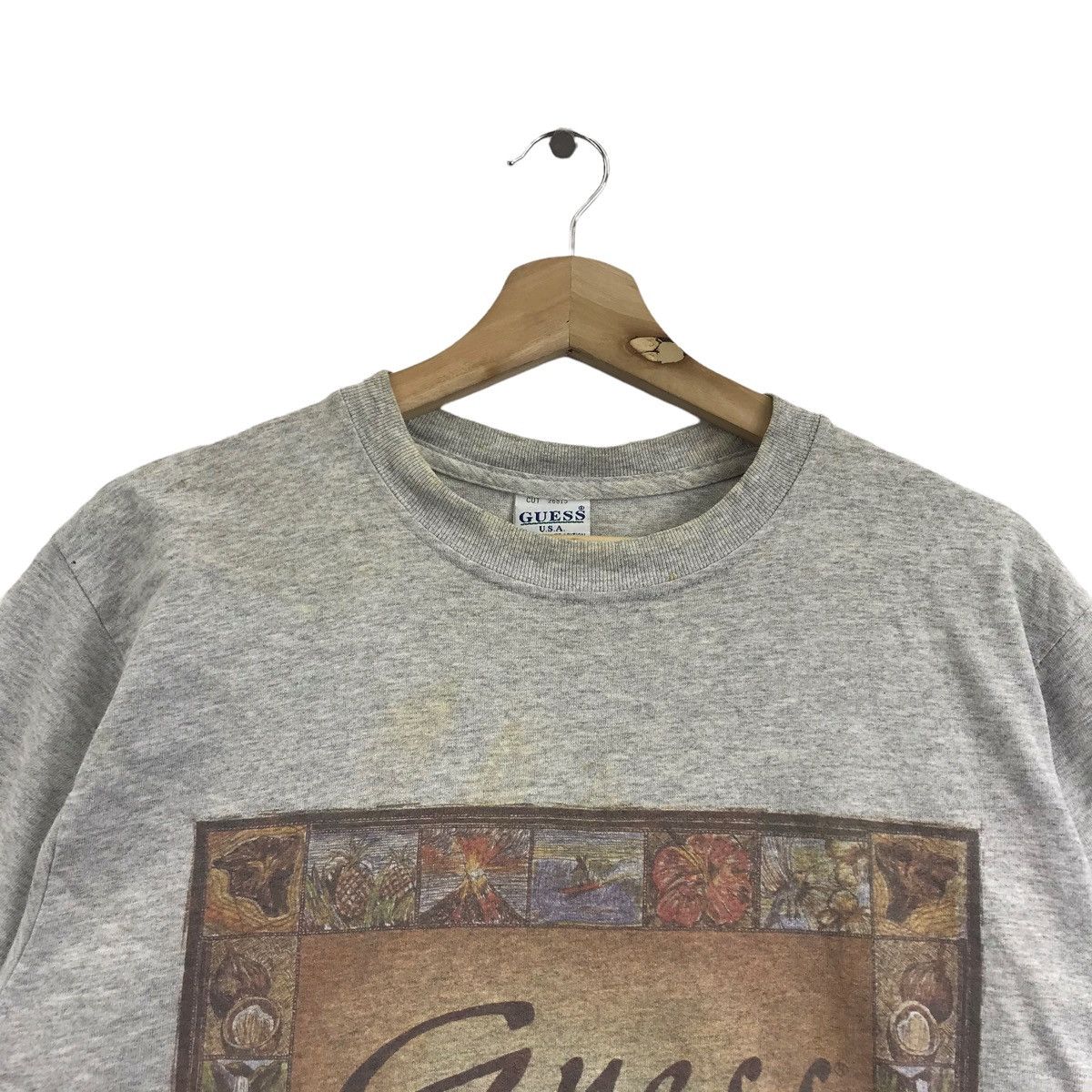 Guess Vintage GUESS USA American Tradition Grey T Shirt Stripes Size US S / EU 44-46 / 1 - 2 Thumbnail