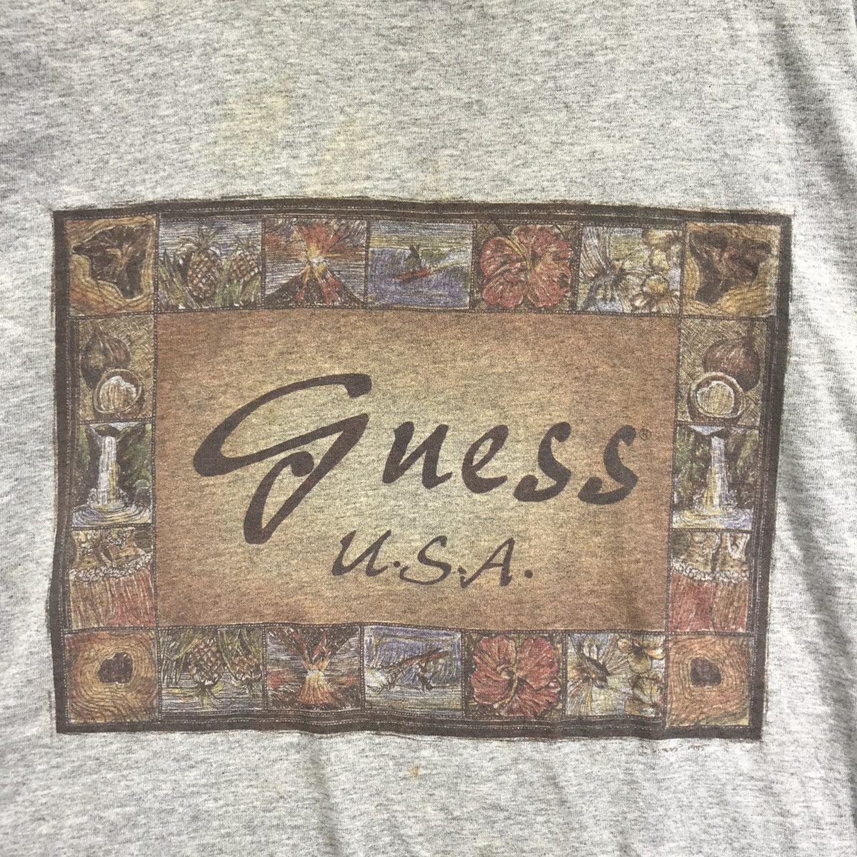 Guess Vintage GUESS USA American Tradition Grey T Shirt Stripes Size US S / EU 44-46 / 1 - 3 Thumbnail