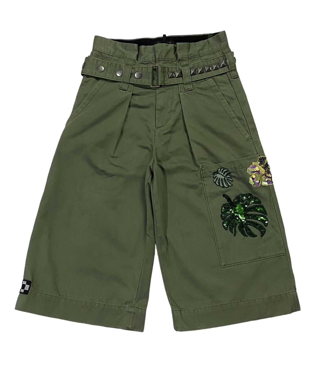 Jacobs By Marc Jacobs × Japanese Brand × Marc Jacobs Marc Jacobs Cargo Patchwork Cropped Pants Size 28" / US 6 / IT 42 - 4 Thumbnail