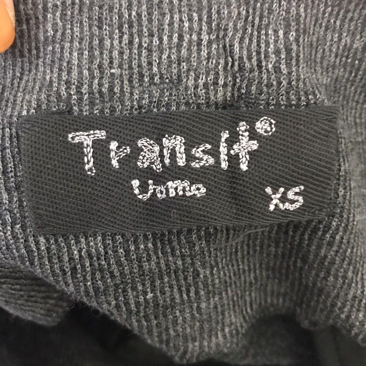 Transit Uomo TRANSIT UOMO Italy Drop Crotch Black Wool Strings Waistband Size US 28 / EU 44 - 4 Thumbnail