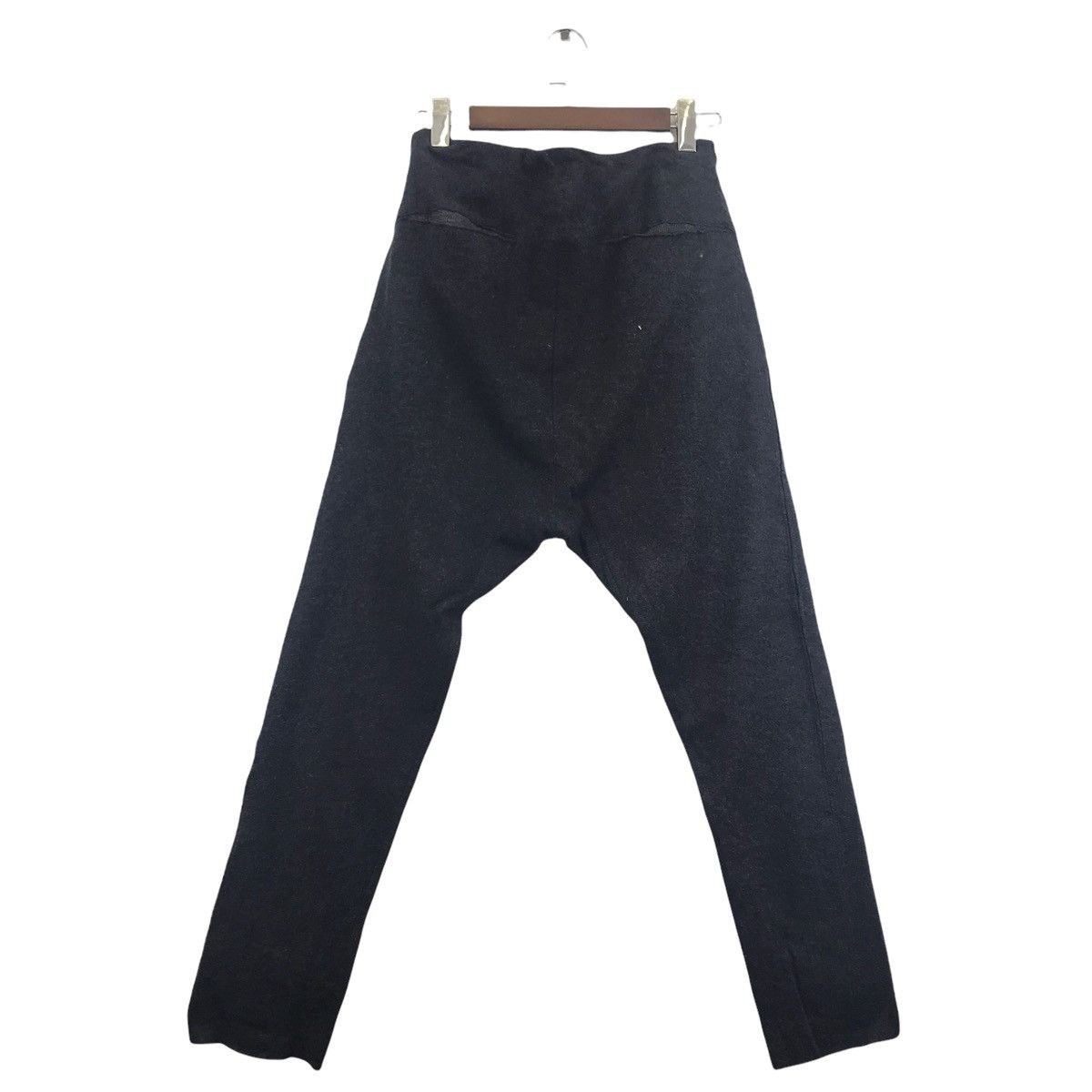 Transit Uomo TRANSIT UOMO Italy Drop Crotch Black Wool Strings Waistband Size US 28 / EU 44 - 8 Thumbnail
