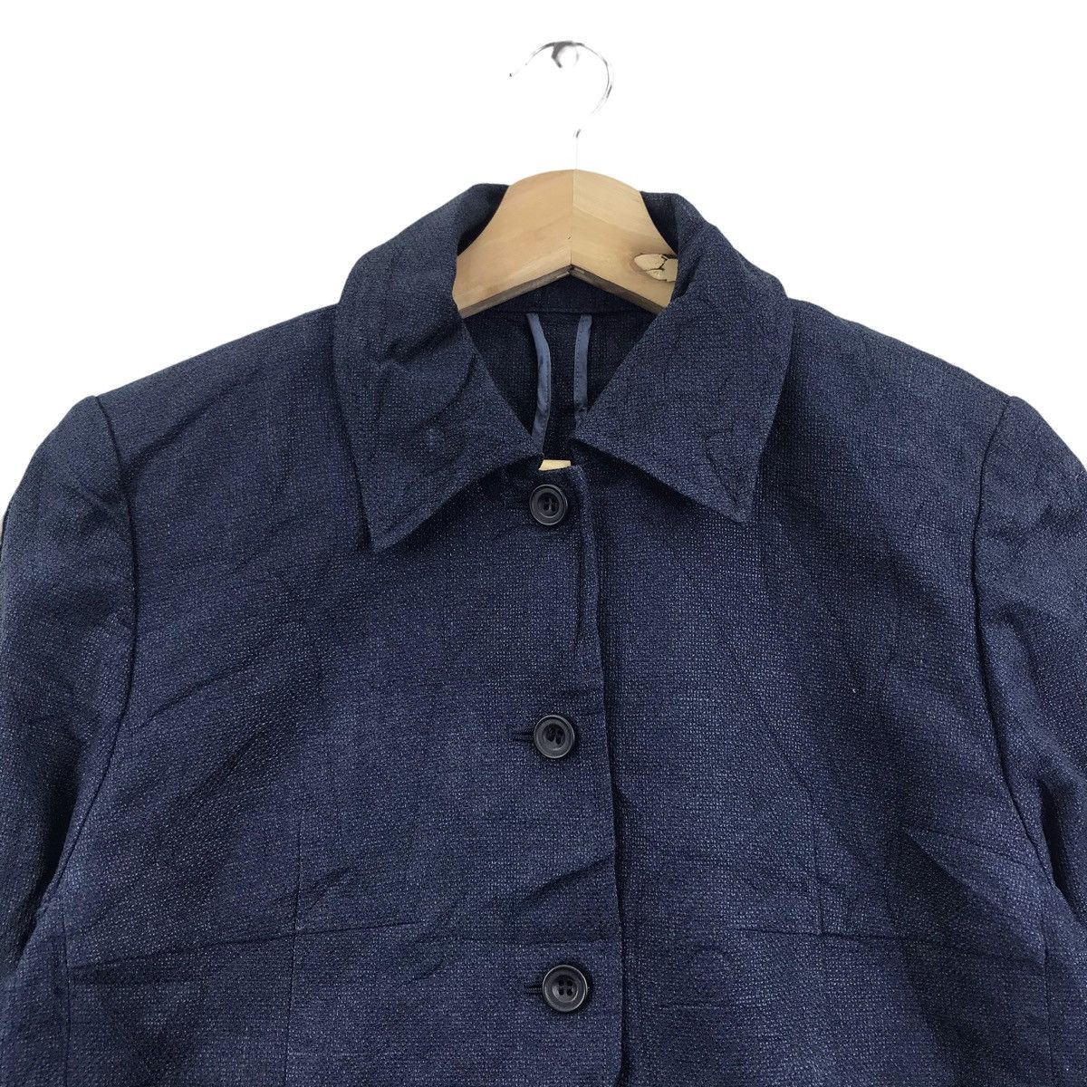 Trussardi TRUSSARDI Italian Brand Blue Crop Top Blazer Coat Jacket Size US S / EU 44-46 / 1 - 2 Thumbnail