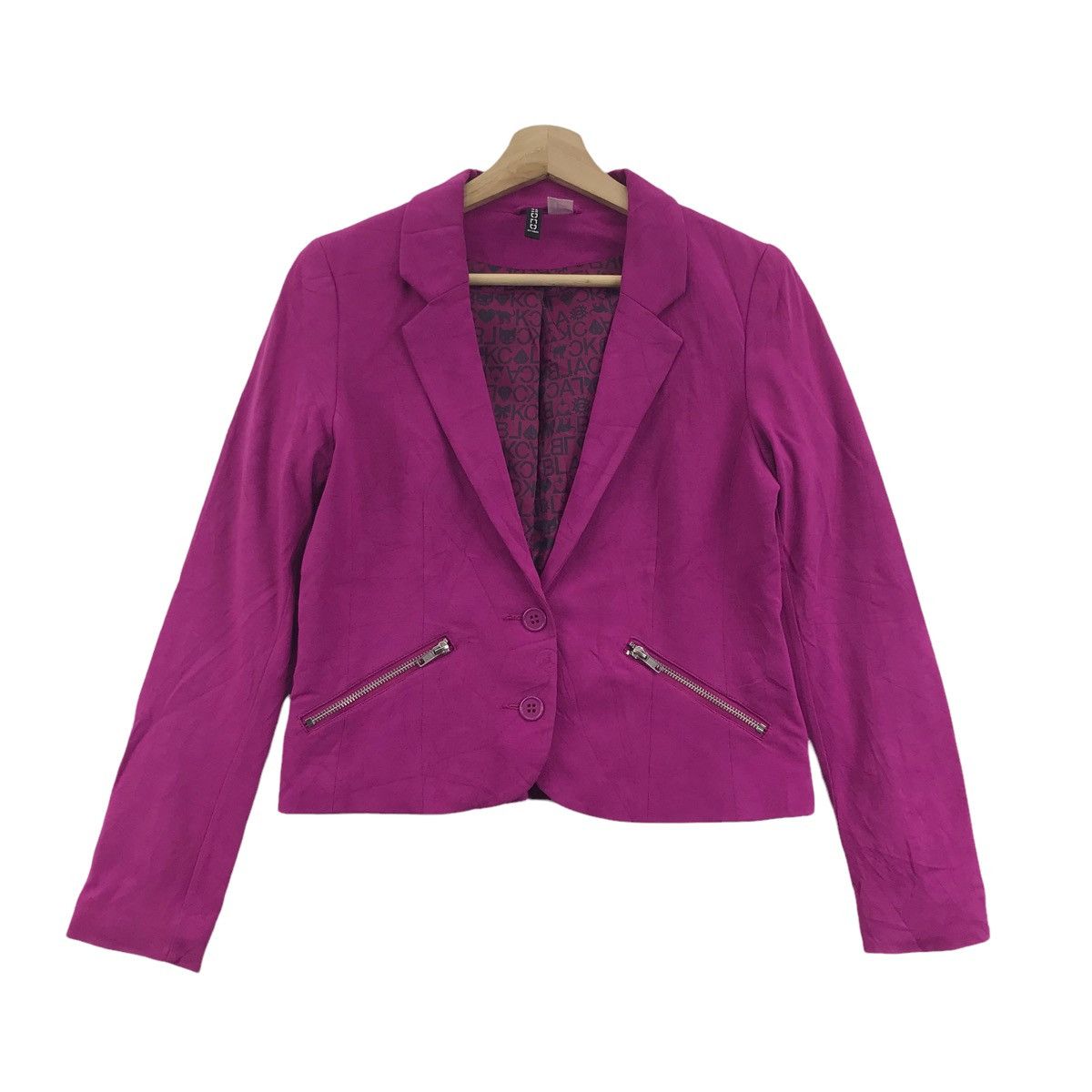 H&M H&M x BLACK Pink Japanese Brand Crop Top Coat Jacket Size US XS / EU 42 / 0 - 1 Thumbnail