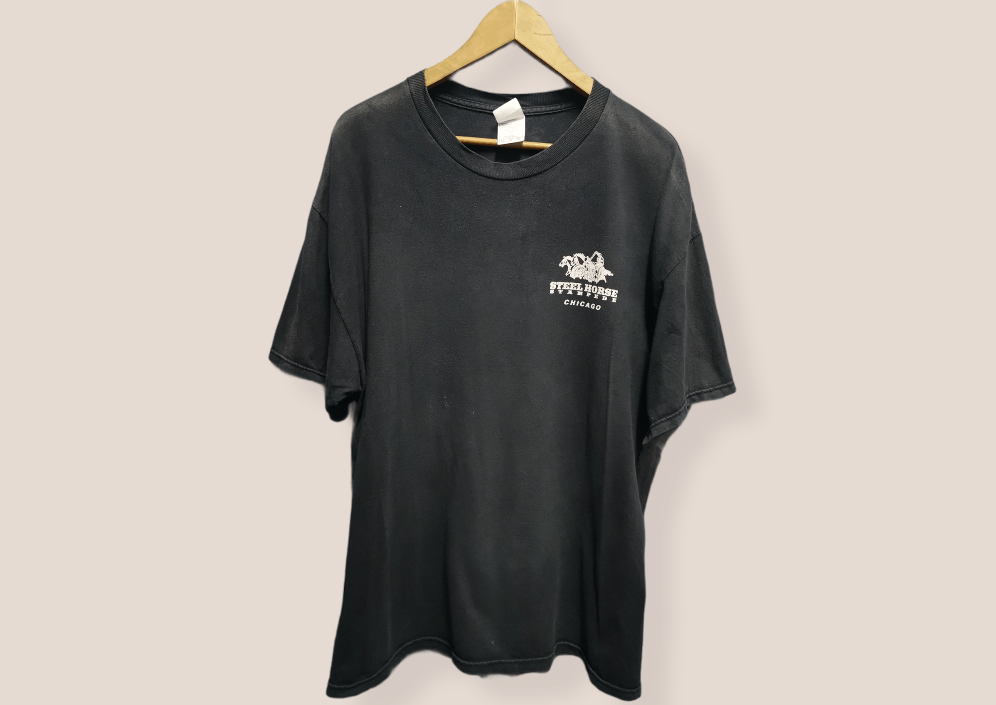 image of Vintage Steel Horse Stampede Chicago Shirt in Black, Men's (Size XL)