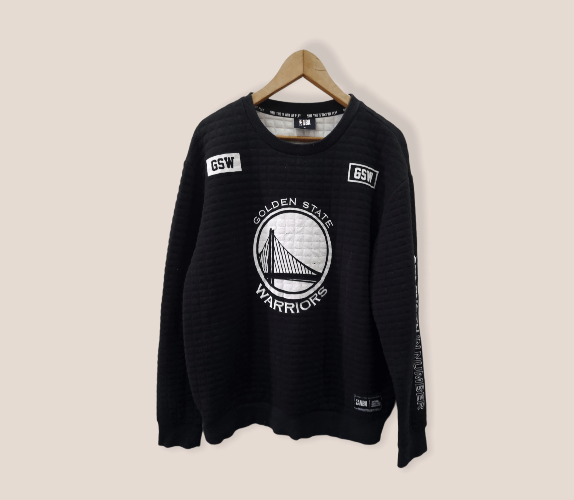 NBA 🔥CYBER WEEK FIRE SALE🔥NBA Golden State Sweatshirt Quilted Size US XL / EU 56 / 4 - 1 Thumbnail