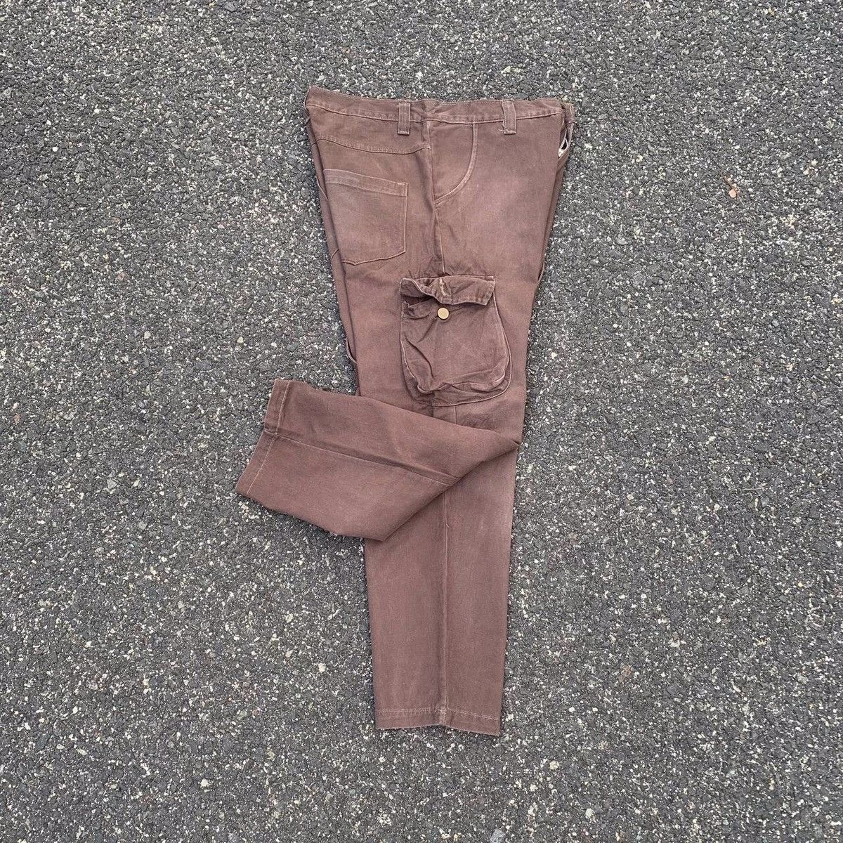 Japanese Brand × Seditionaries Distressed! Japanese Bondage Faded HipHop Cargo Drop Pants Size US 32 / EU 48 - 12 Thumbnail
