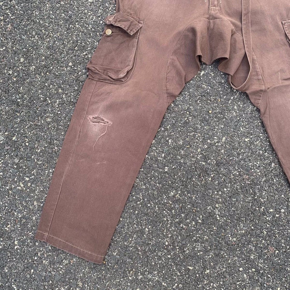 Japanese Brand × Seditionaries Distressed! Japanese Bondage Faded HipHop Cargo Drop Pants Size US 32 / EU 48 - 5 Thumbnail