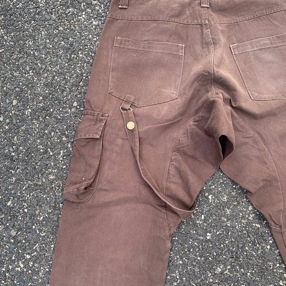 Japanese Brand × Seditionaries Distressed! Japanese Bondage Faded HipHop Cargo Drop Pants Size US 32 / EU 48 - 9 Thumbnail