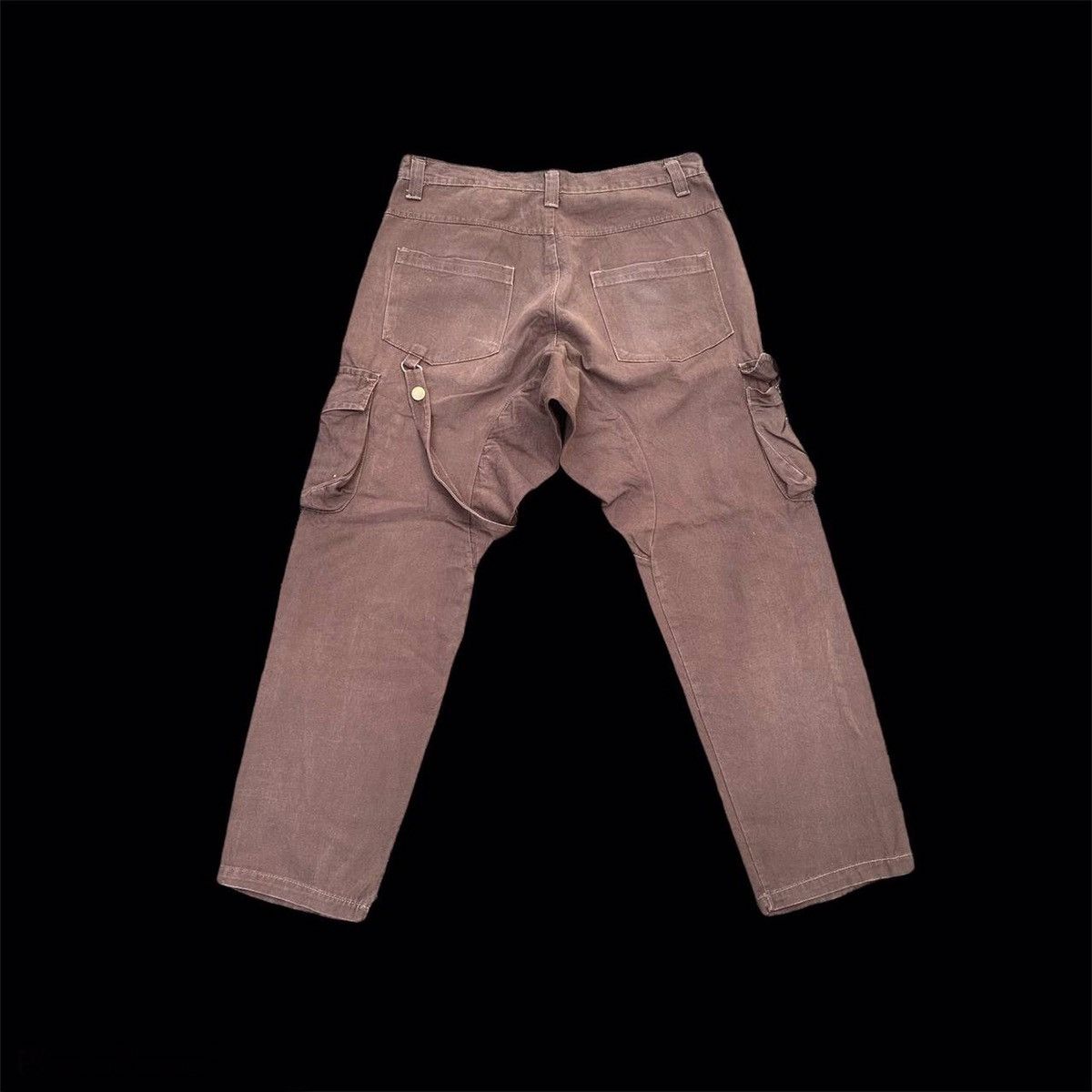 Japanese Brand × Seditionaries Distressed! Japanese Bondage Faded HipHop Cargo Drop Pants Size US 32 / EU 48 - 2 Thumbnail