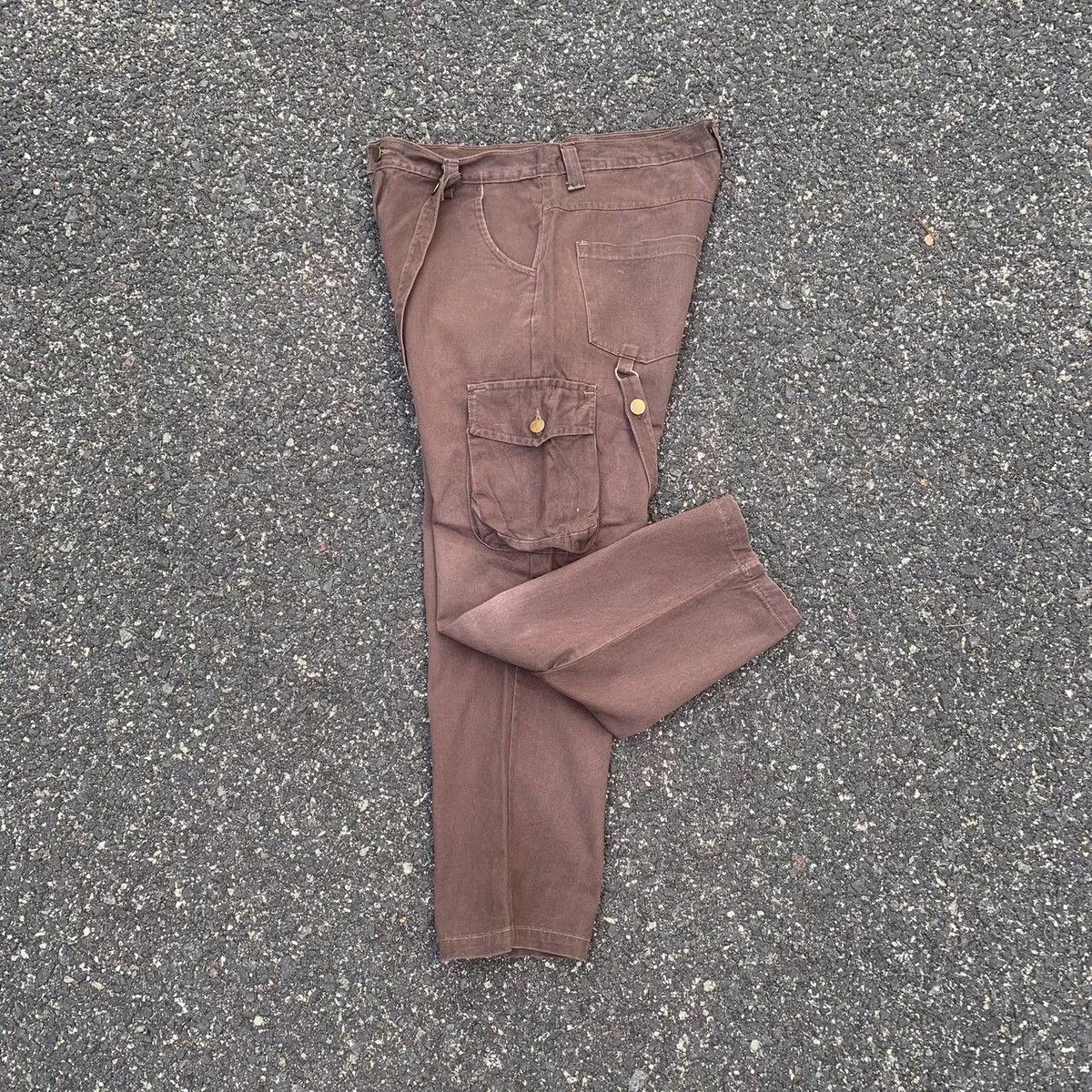 Japanese Brand × Seditionaries Distressed! Japanese Bondage Faded HipHop Cargo Drop Pants Size US 32 / EU 48 - 10 Thumbnail