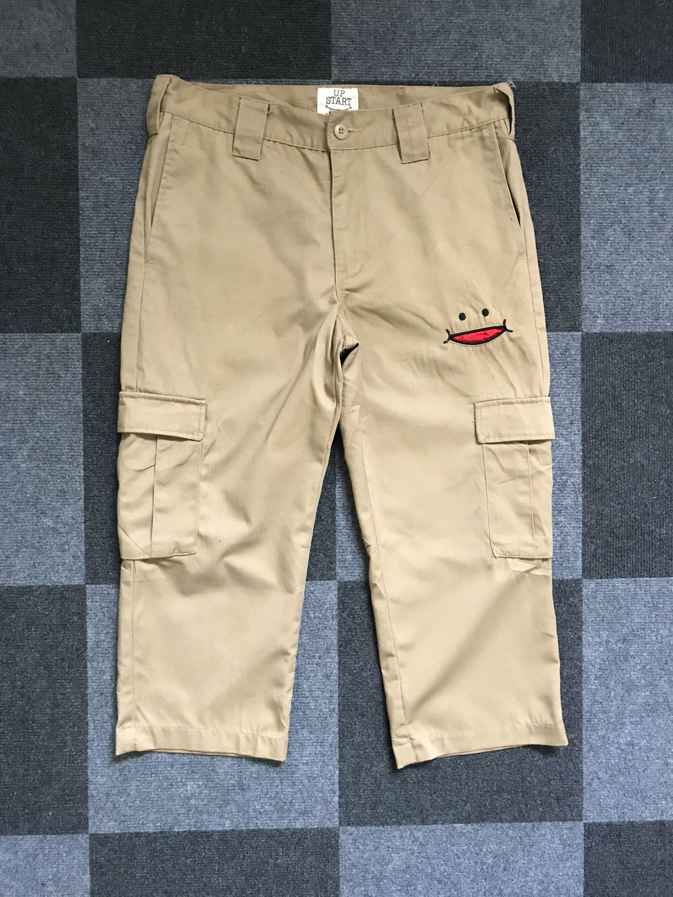 Japanese Brand CP210 Up Smile Cropped Cargo Pant Size US 33 - 1 Thumbnail