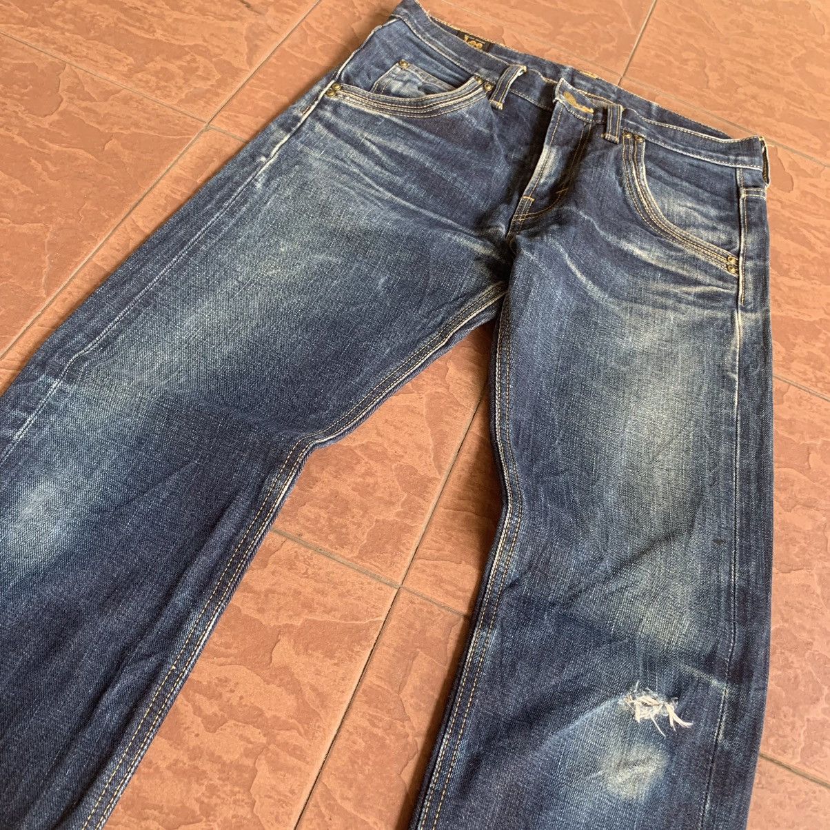 Japanese Brand × Lee × Vintage LEE RIDERS 29x31 REDLINE JEANS SELVEDGE DENIM PANTS Size US 29 - 4 Thumbnail