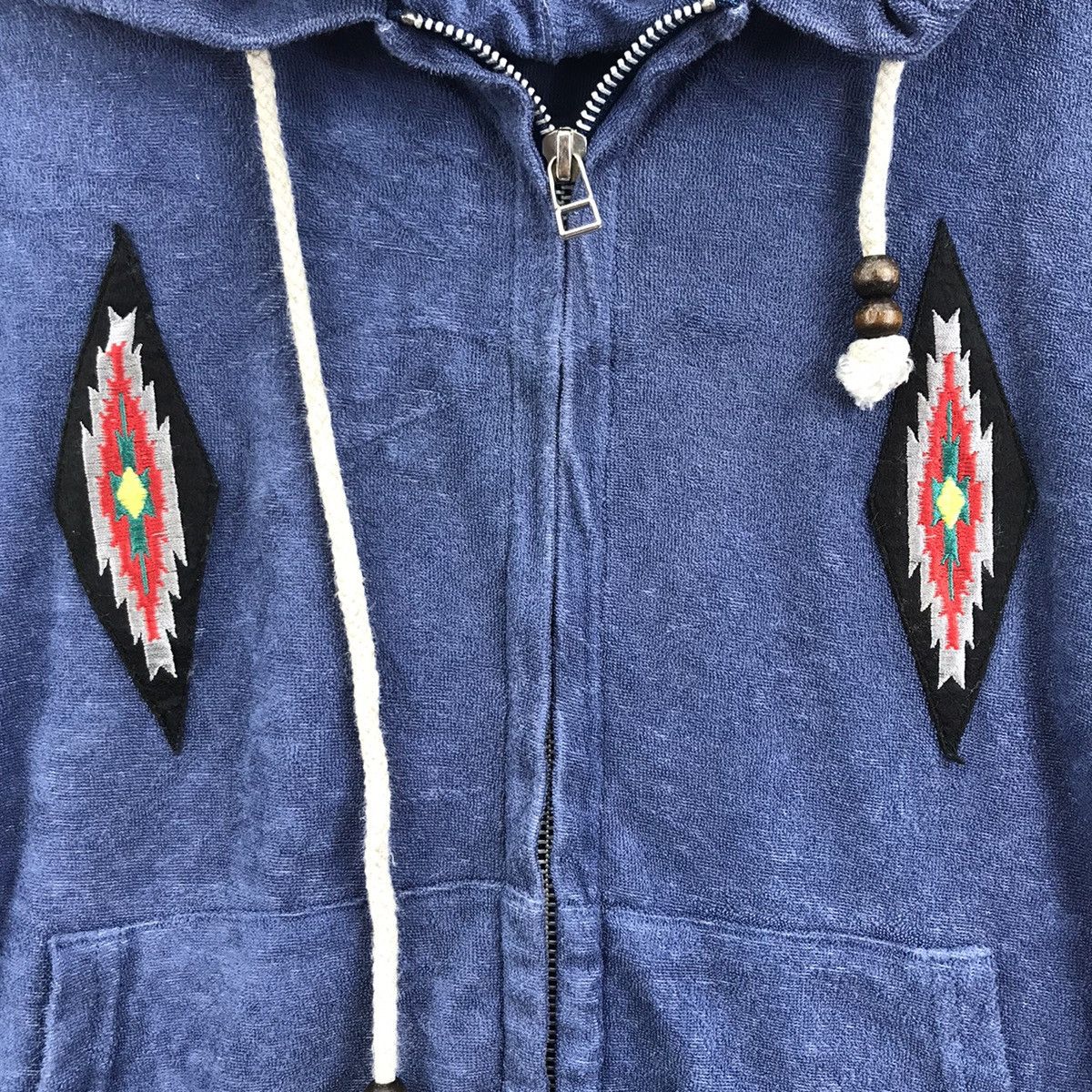Vintage STOOGE & Co Union Made Aztec Navajo Native Fleece Hooded Size US M / EU 48-50 / 2 - 3 Thumbnail