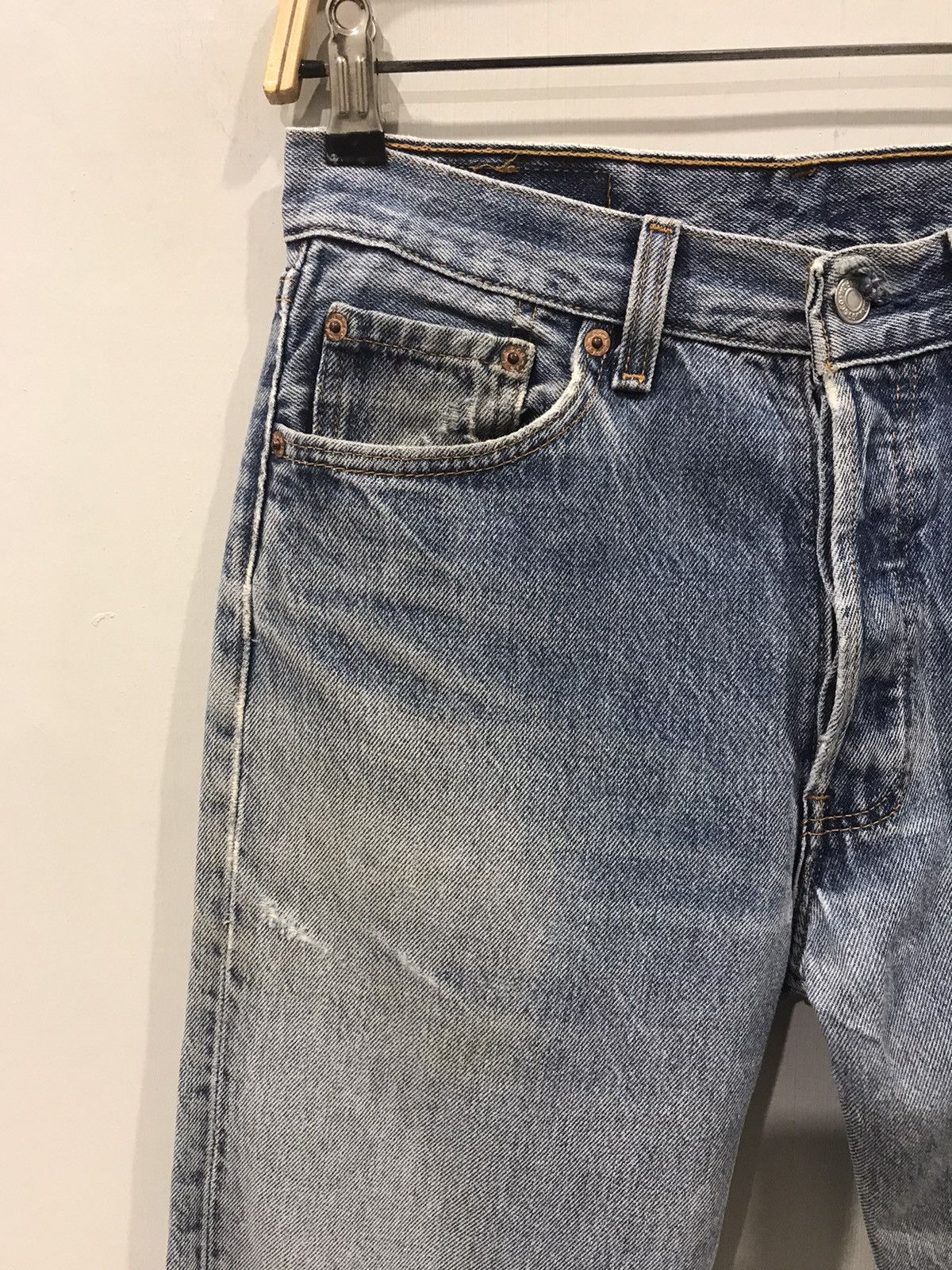 Levi's × Vintage Vintage 90s Levis 501 Kurt Cobain Grunge Distressed Denim Size US 28 / EU 44 - 3 Thumbnail
