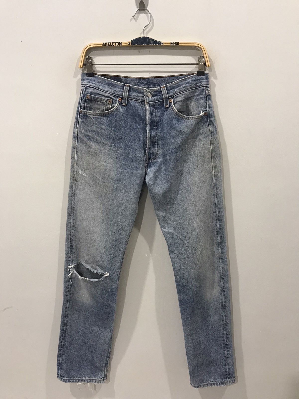 Levi's × Vintage Vintage 90s Levis 501 Kurt Cobain Grunge Distressed Denim Size US 28 / EU 44 - 1 Thumbnail