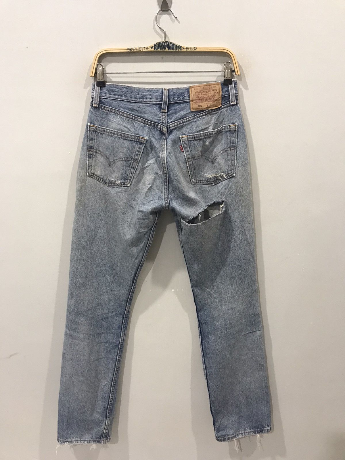 Levi's × Vintage Vintage 90s Levis 501 Kurt Cobain Grunge Distressed Denim Size US 28 / EU 44 - 10 Thumbnail