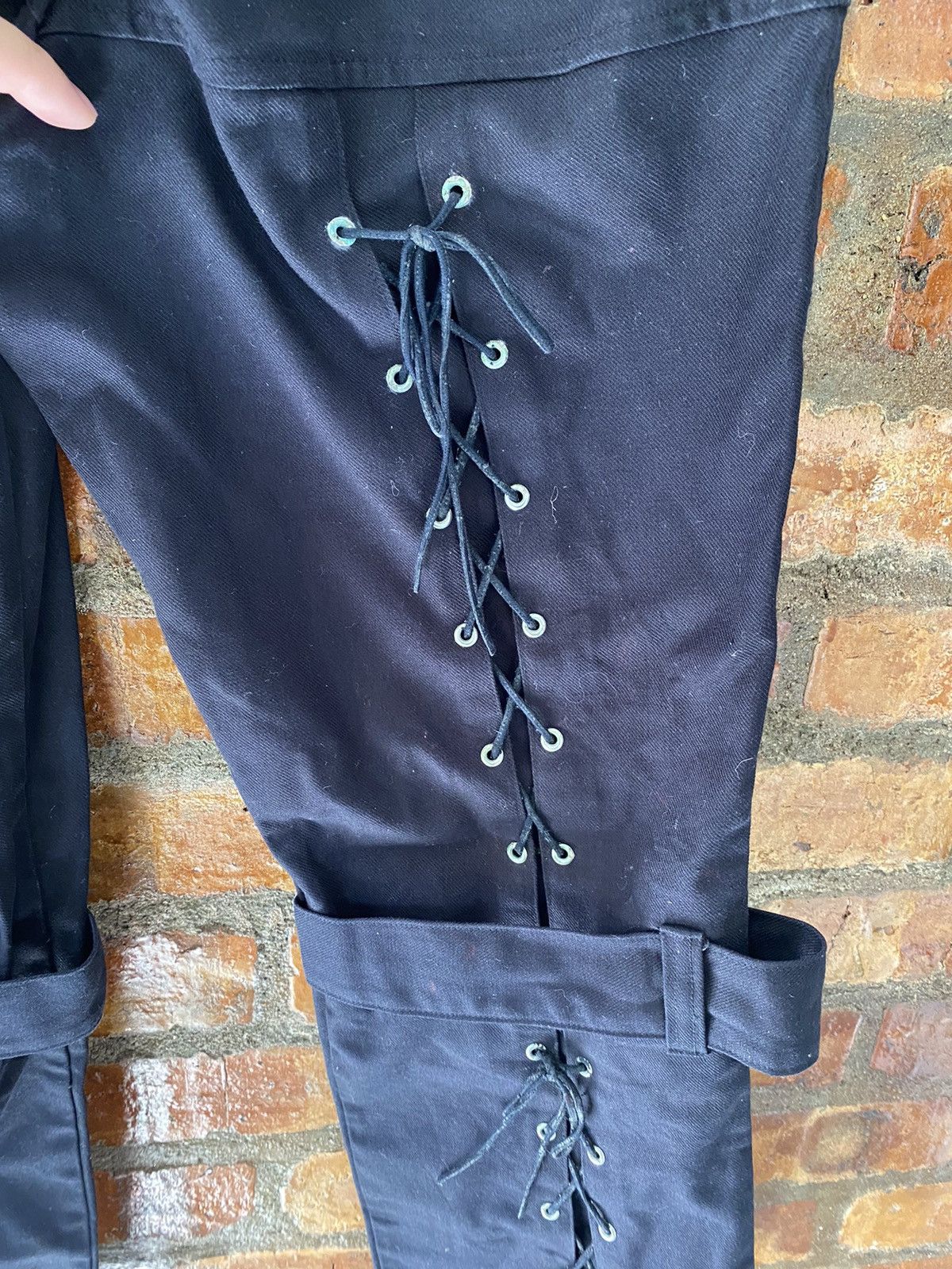 No Future 90s No Future lace up bondage pants Size US 30 / EU 46 - 12 Thumbnail