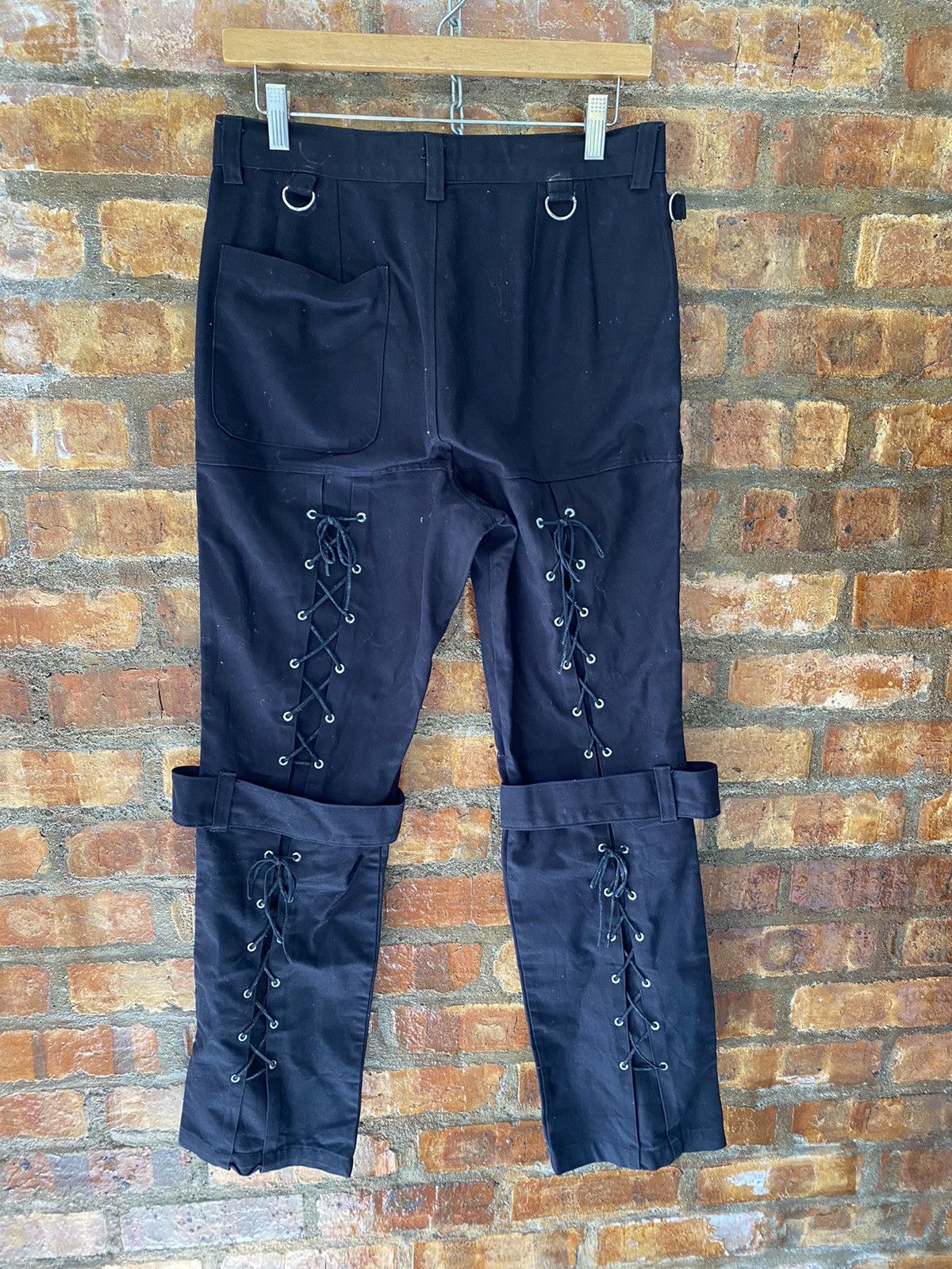 No Future 90s No Future lace up bondage pants Size US 30 / EU 46 - 7 Thumbnail