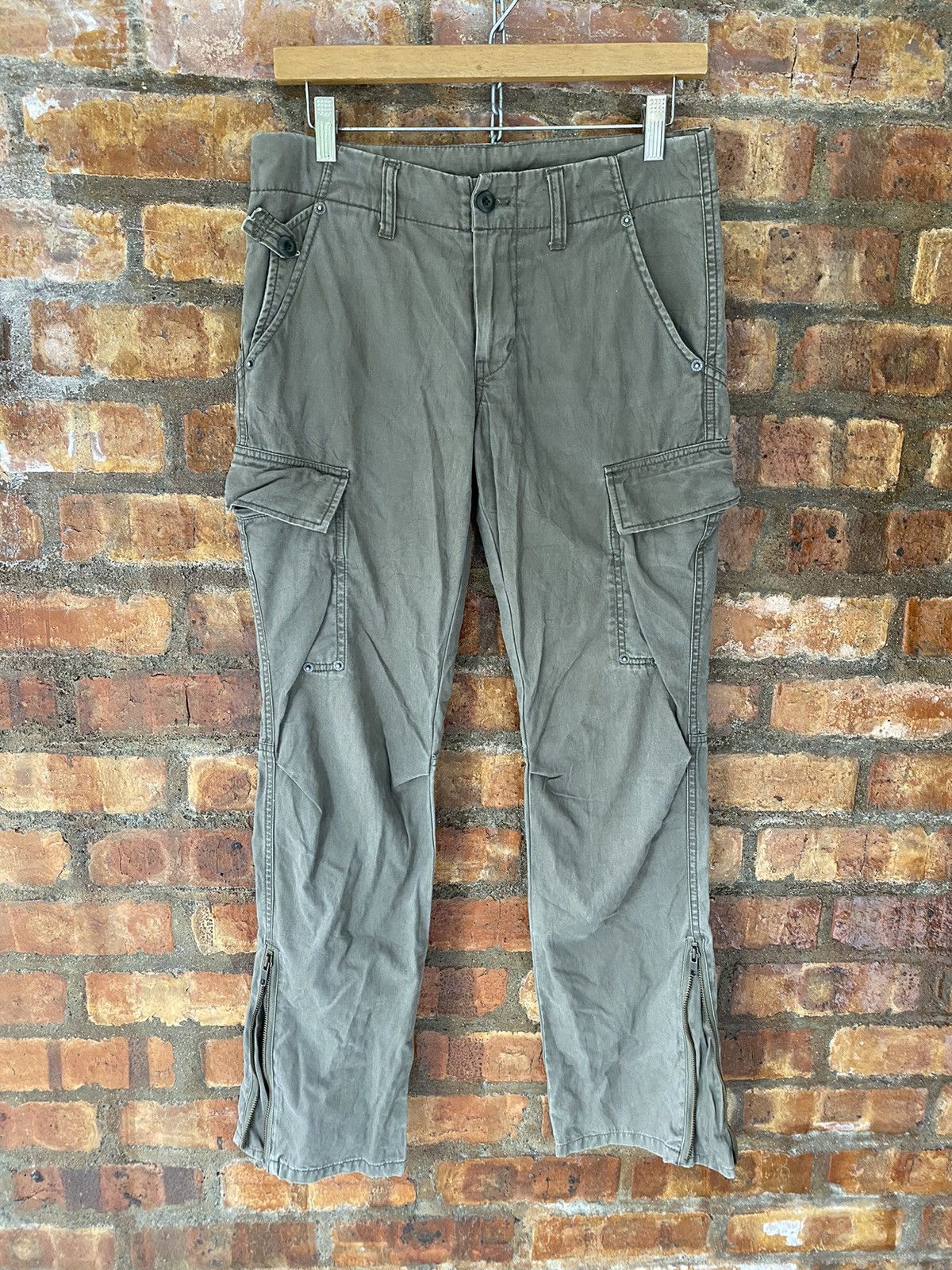 Japanese Brand × PPFM Vtg PPFM Flare Ankle zipper cargos Size US 30 / EU 46 - 3 Thumbnail