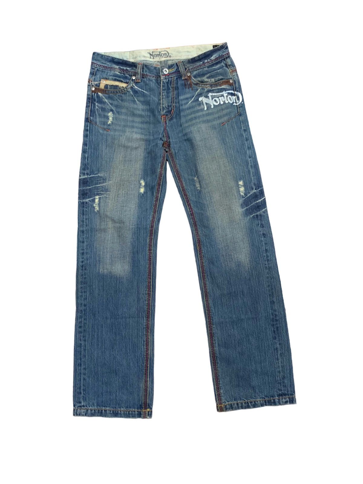 NORTON JEANS DISTRESSED DENIM