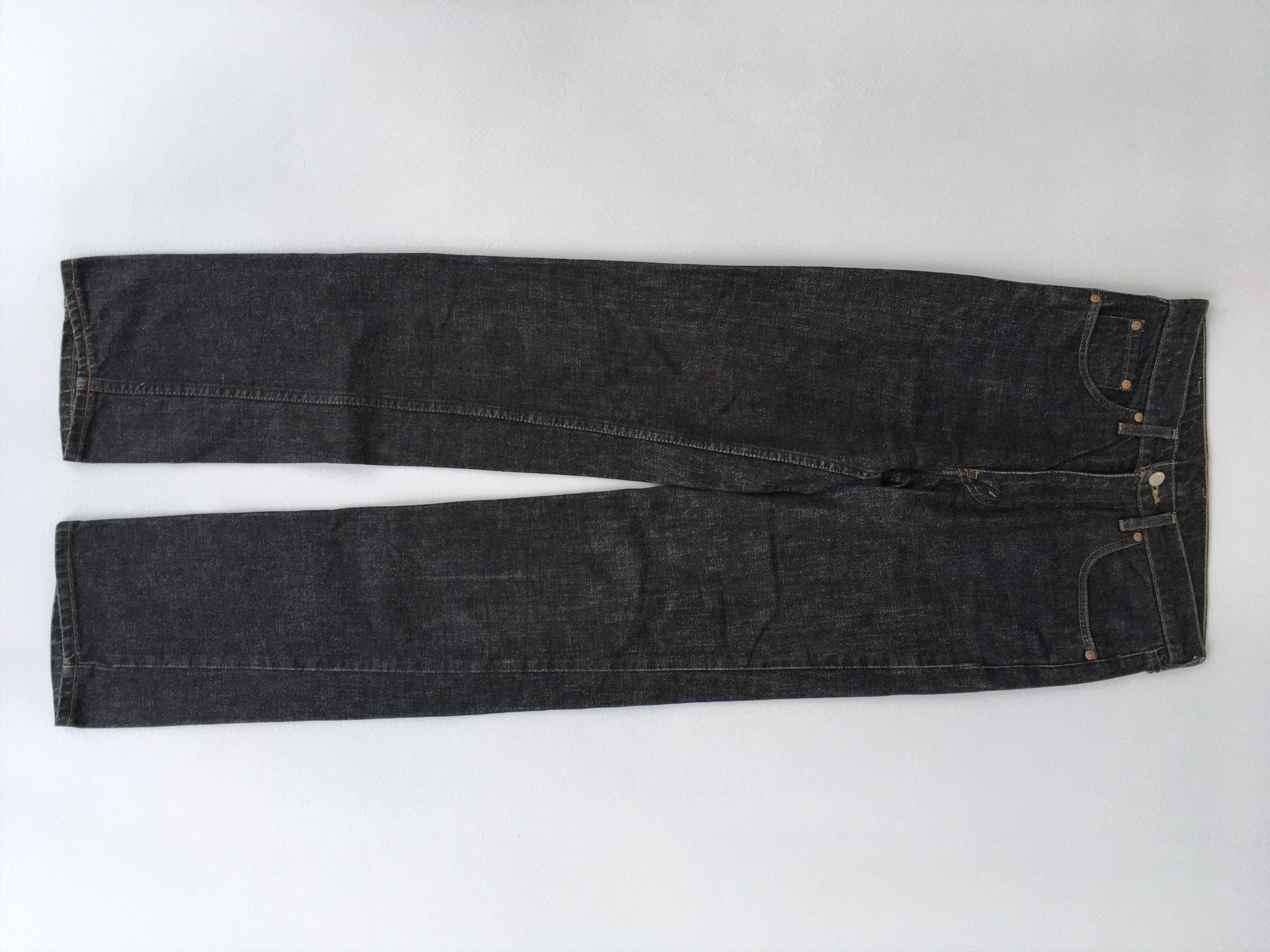image of Size 28X33.5 Vintage Levis 503 Dark Black Jeans Straigh Leg, Men's